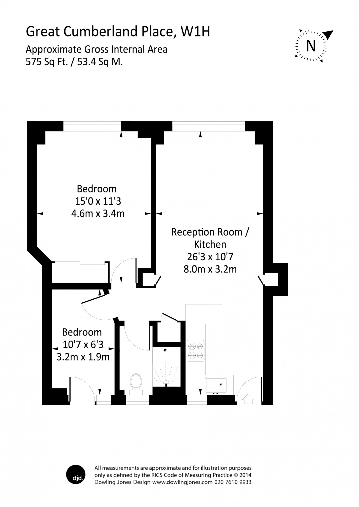 Flat 2, Cumberland Court, Great Cumberland Place, London floorplan