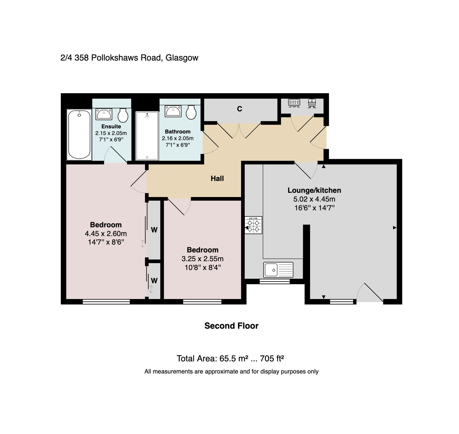2/4 358 Pollokshaws Road, Strathbungo, Glasgow floorplan