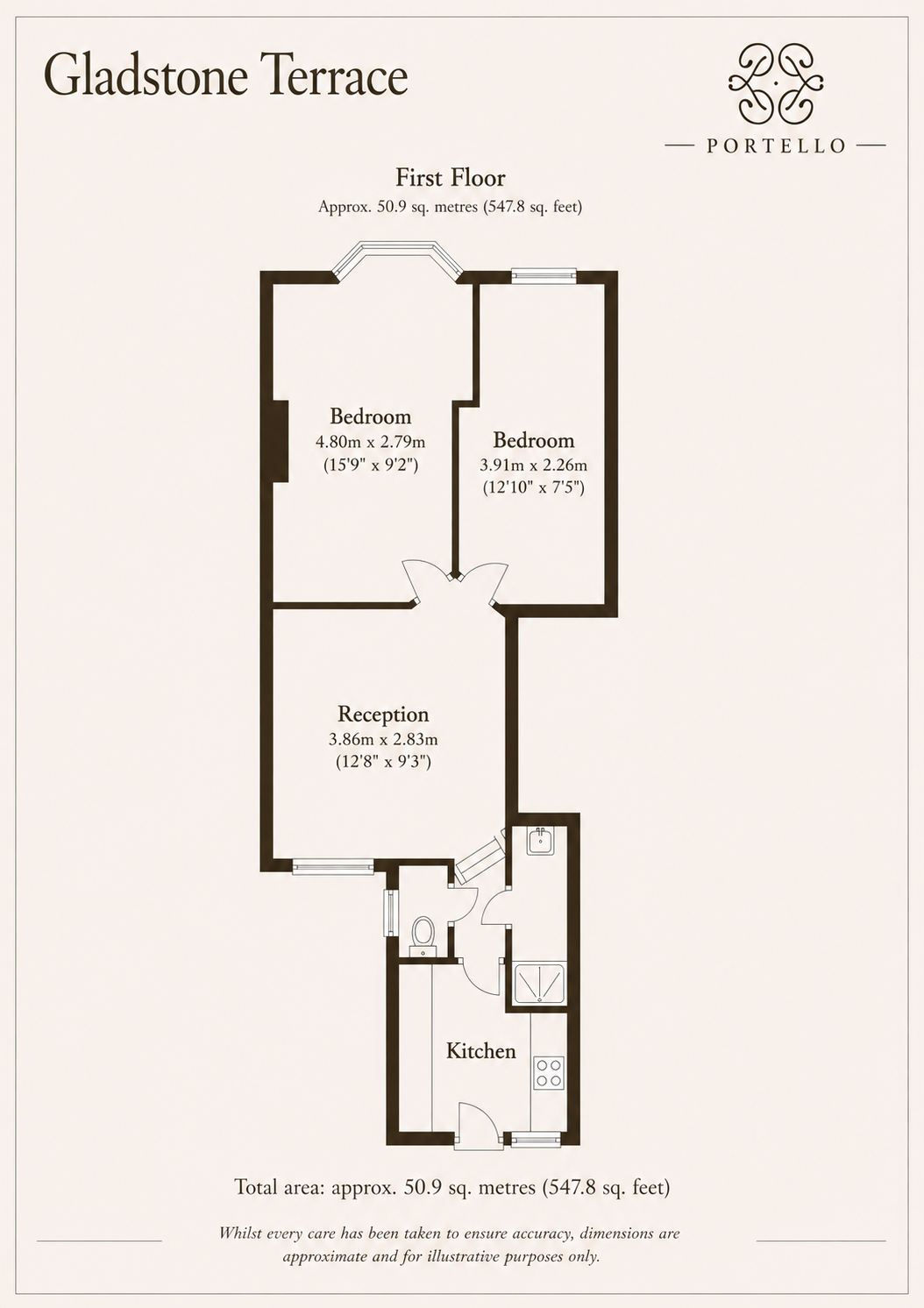 Flat 3, 2, Gladstone Terrace, Brighton floorplan