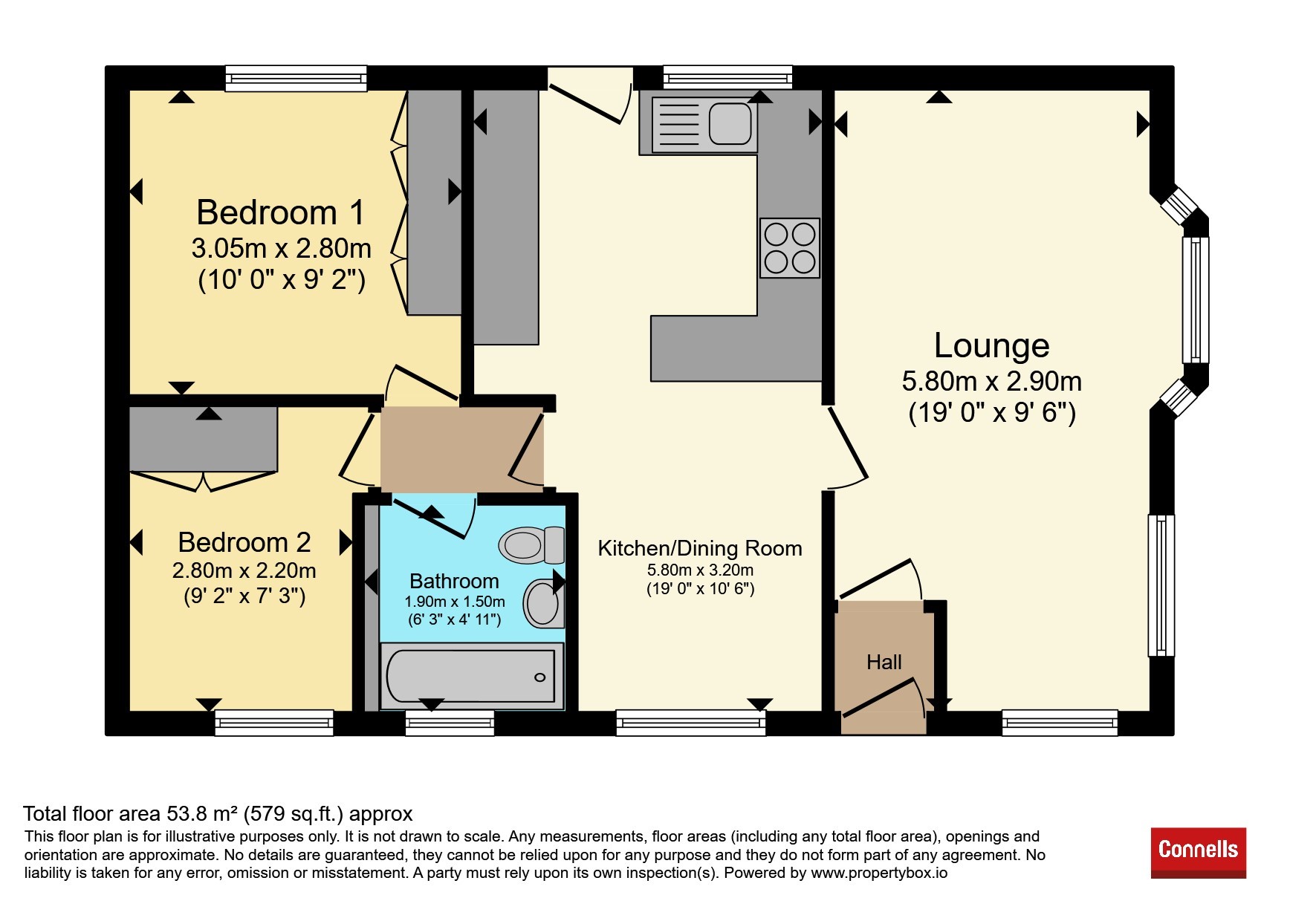 11, Laburnum Court, Horley floorplan