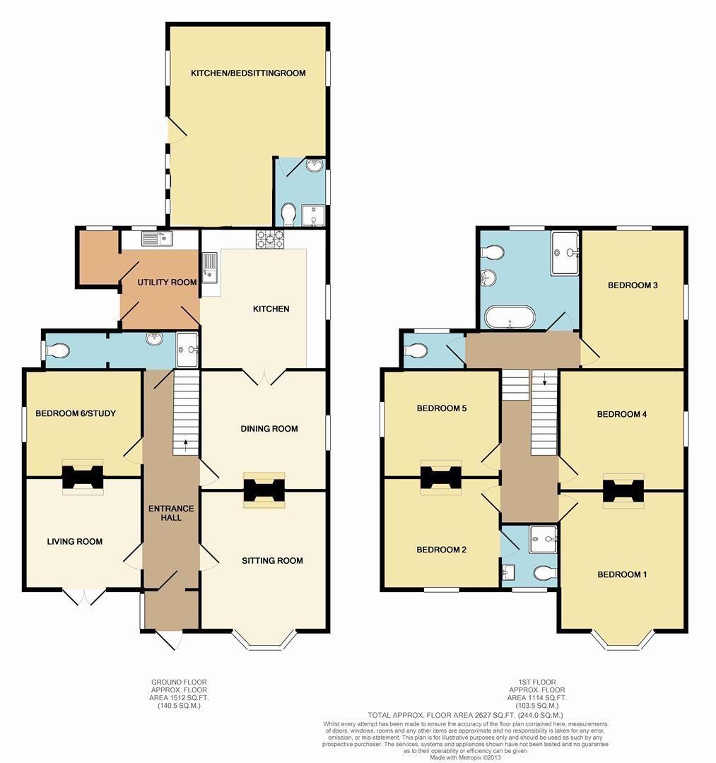 Norton Lodge, Granville Road, Totland Bay floorplan