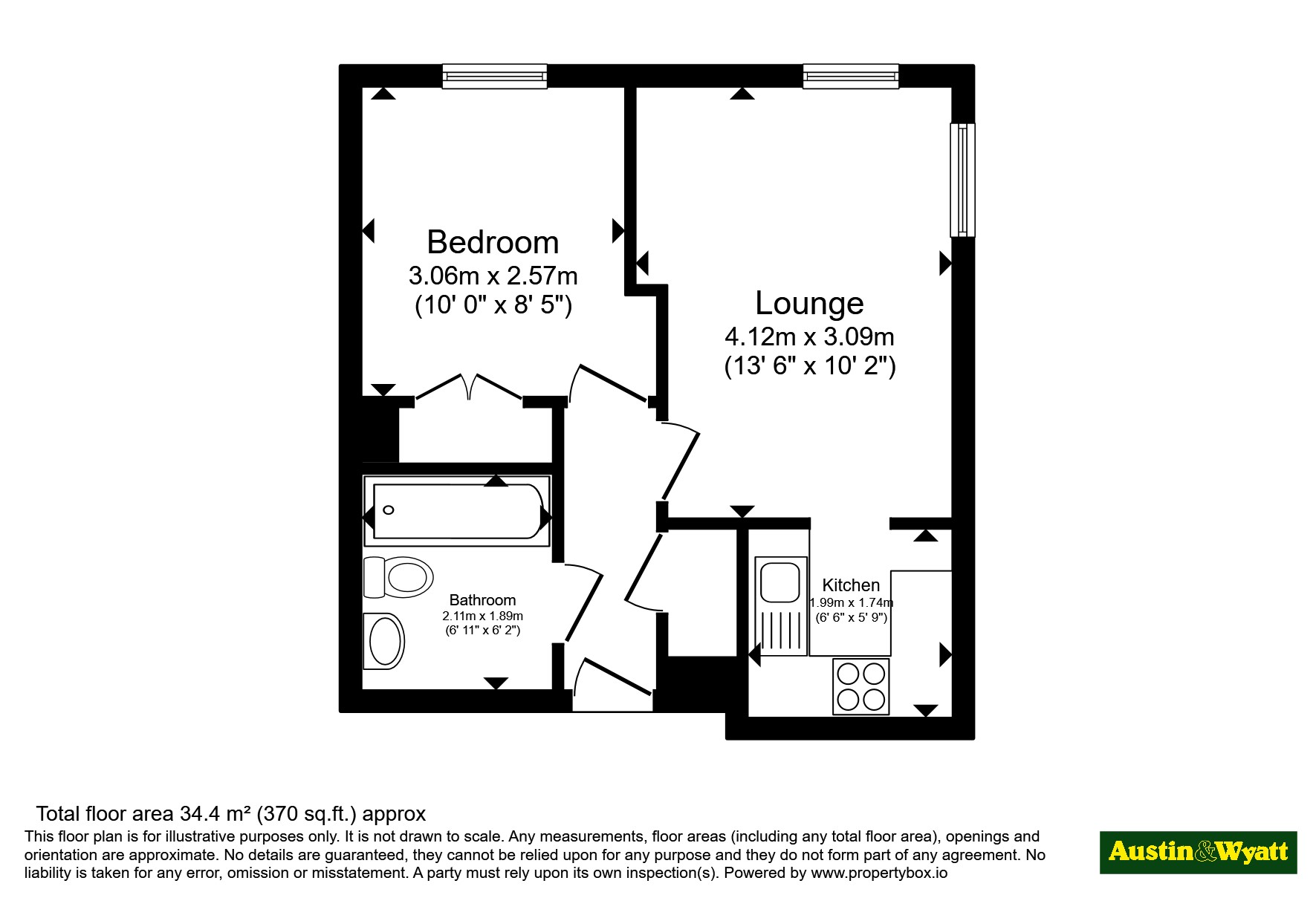 Flat 14 Justine Court, 527, Bitterne Road East, Hampshire floorplan