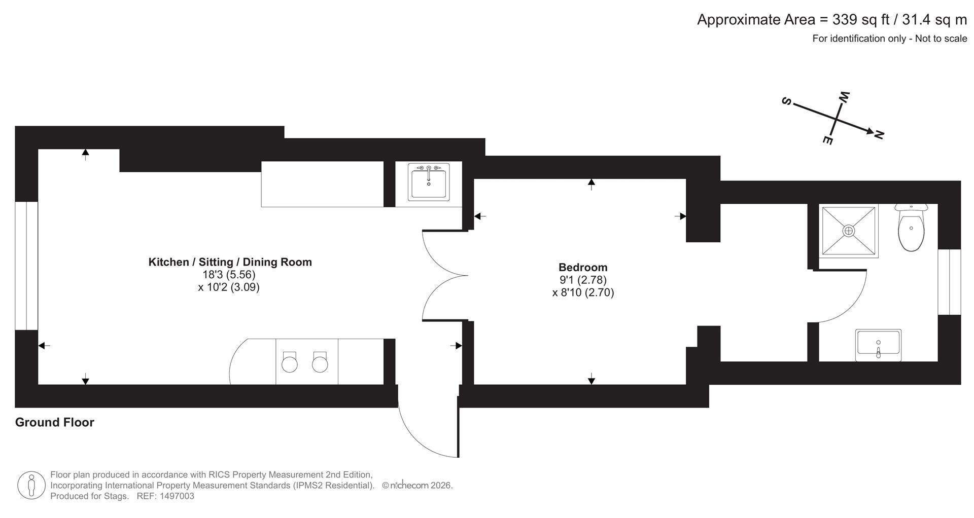 Promenade Apartment, Wyndham Court, Sidmouth floorplan