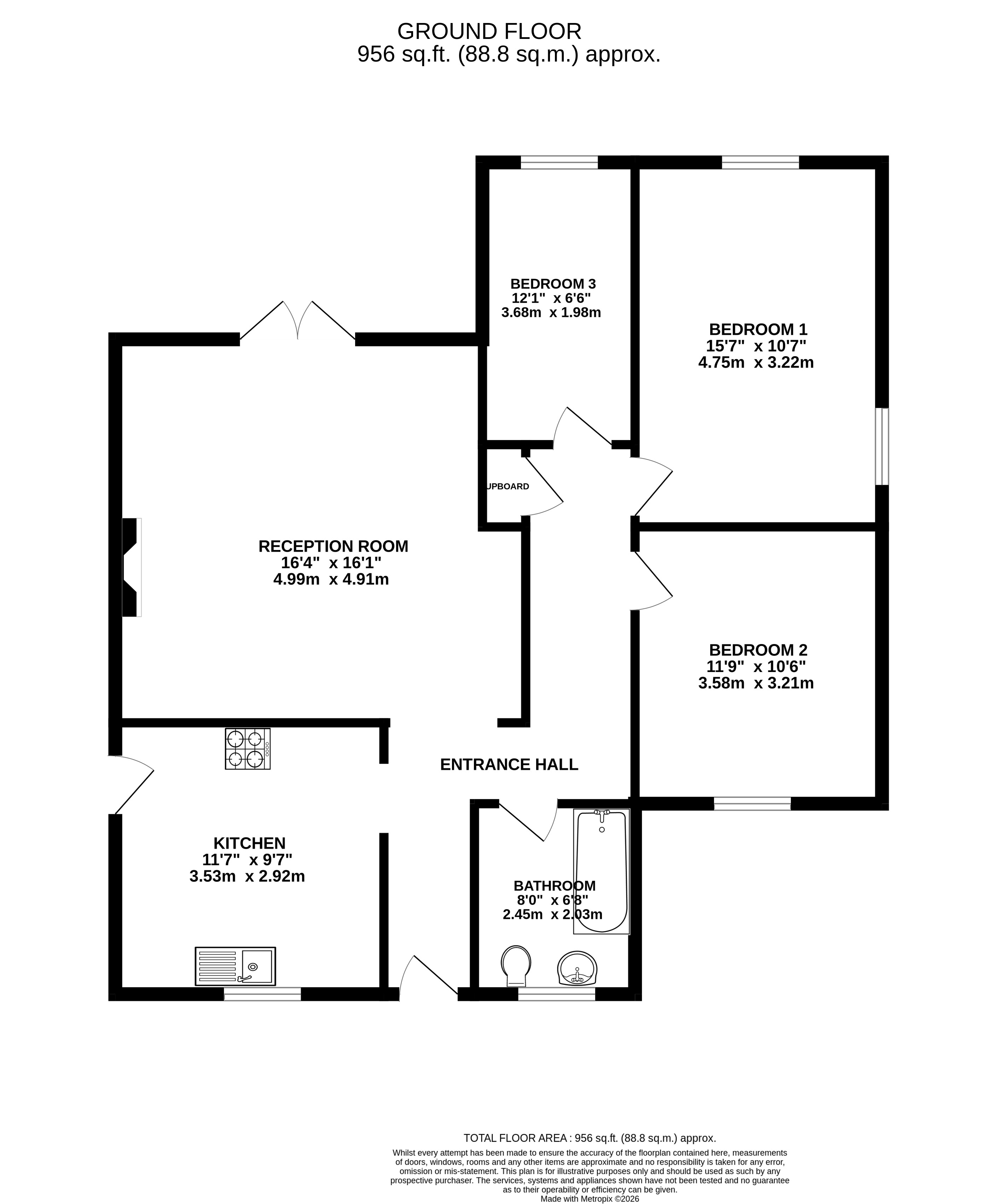 95, Silverspot Close, Rainham floorplan