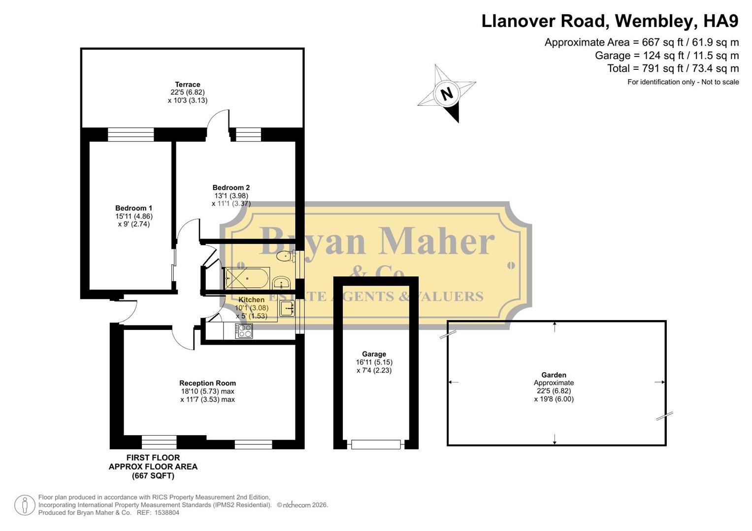 53 Llanover Road, Wembley floorplan