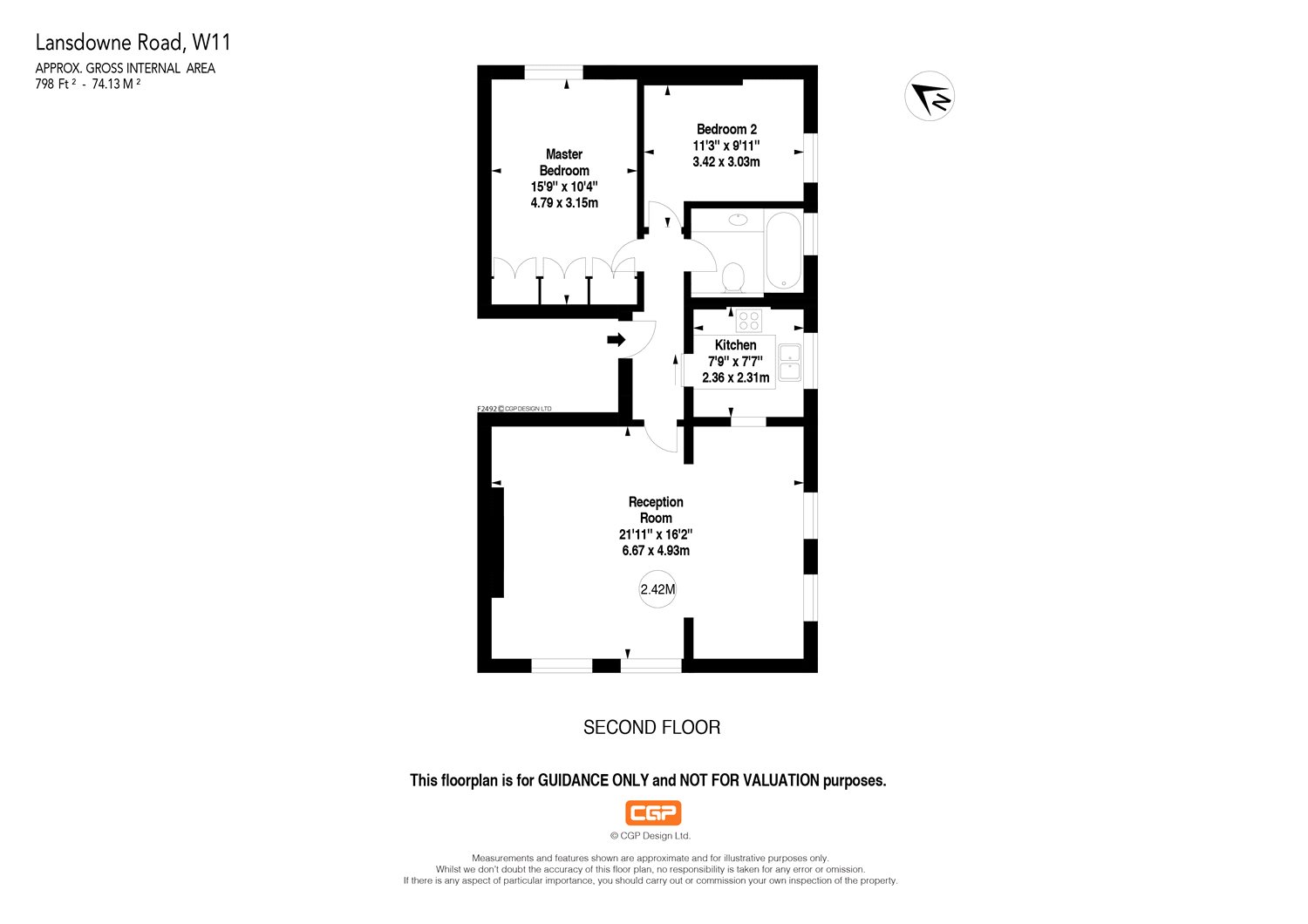 2 Bedrooms Flat to rent in Lansdowne Road, Holland Park W11