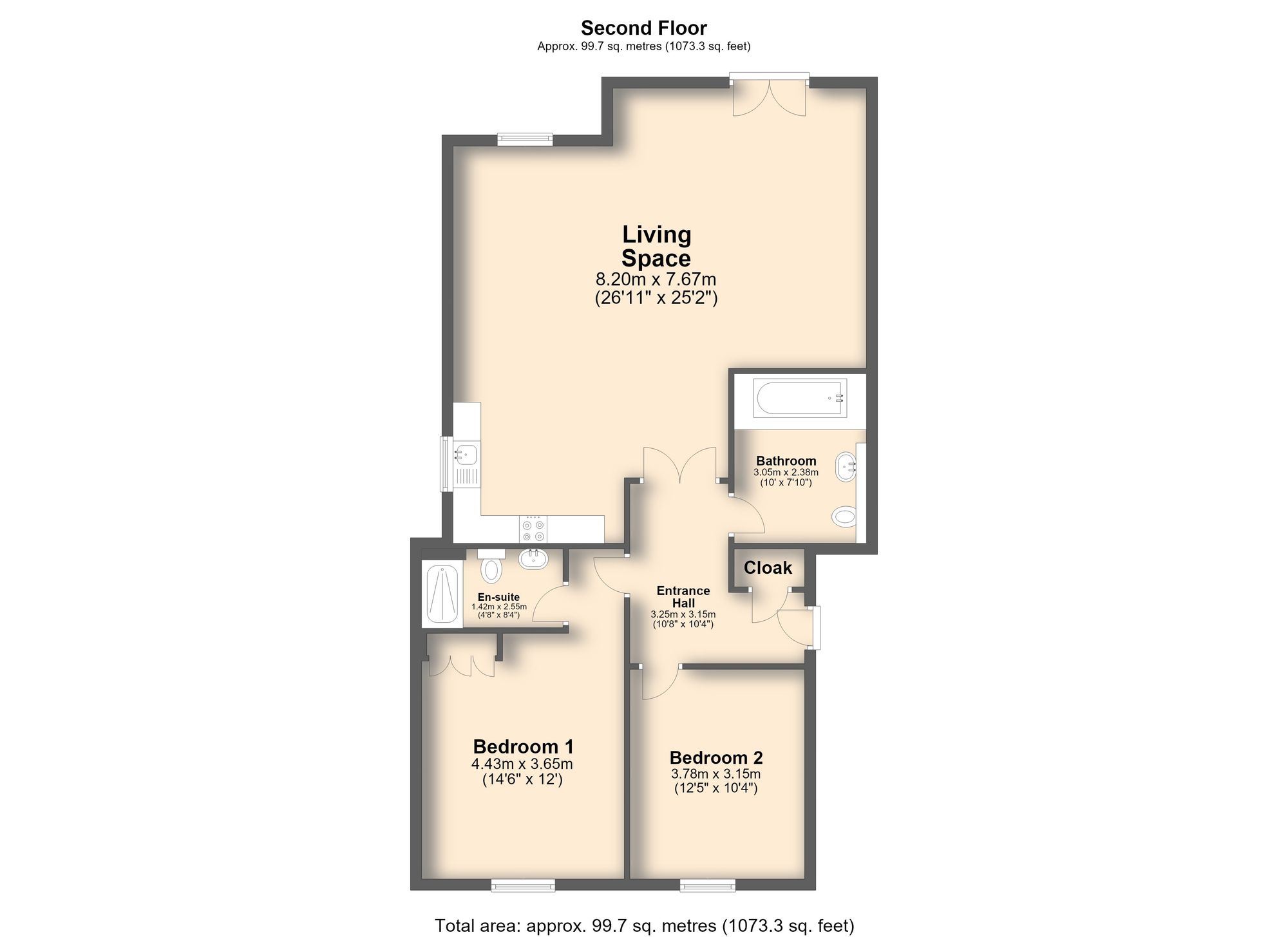 Apt 27, Tarascon, Sheffield floorplan