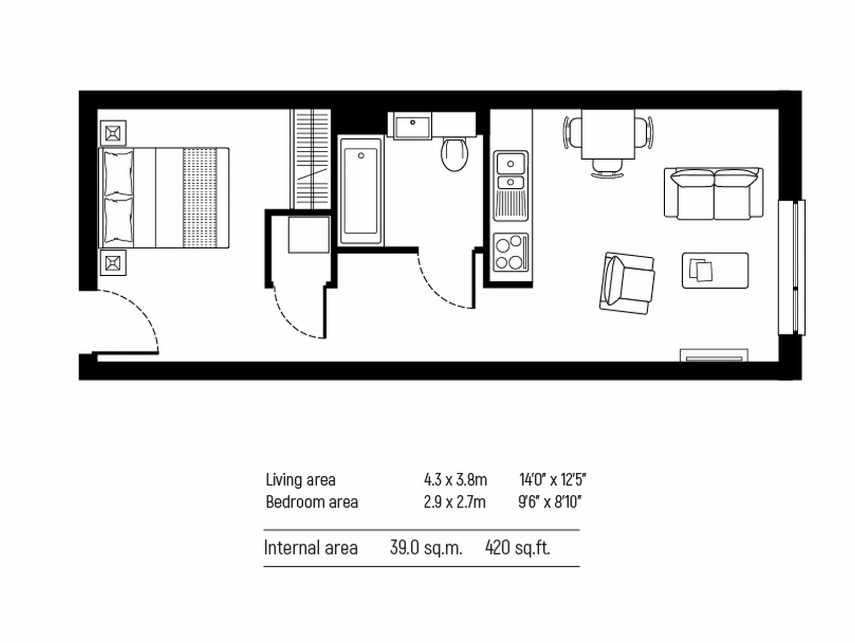 1 Bedrooms Flat to rent in Aldenham House, 78 Grove Park, Silverworks, Colindale, London NW9