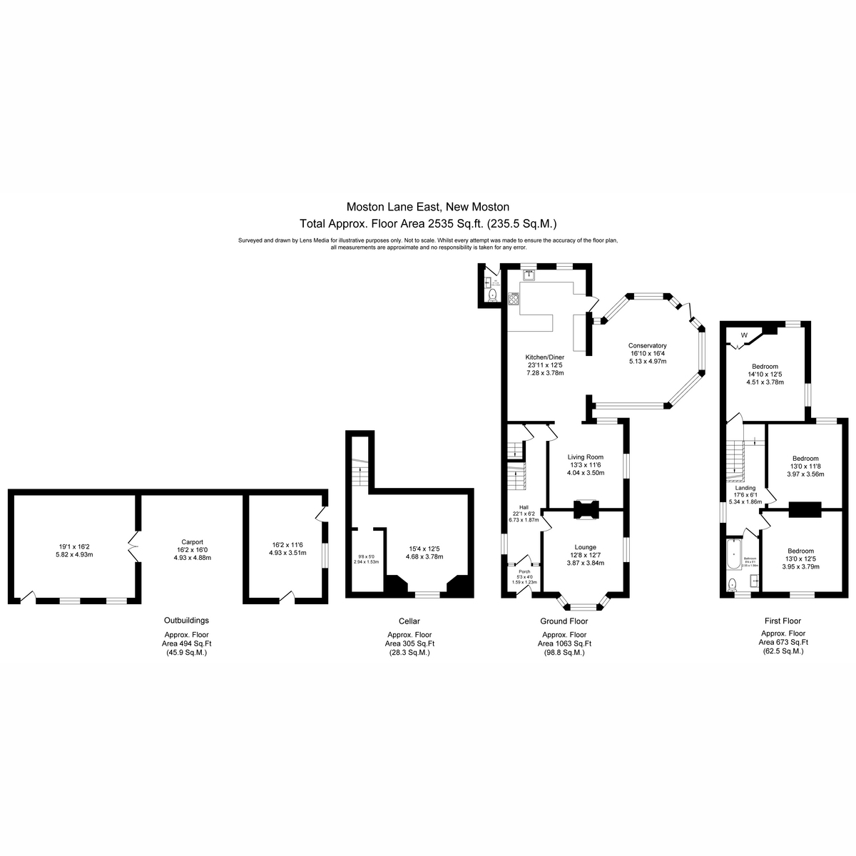 136, Moston Lane East, Manchester floorplan
