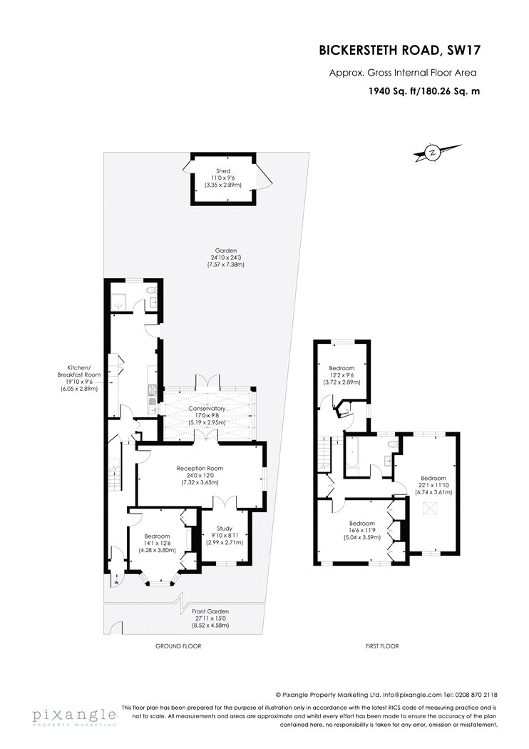 57, Bickersteth Road, London floorplan