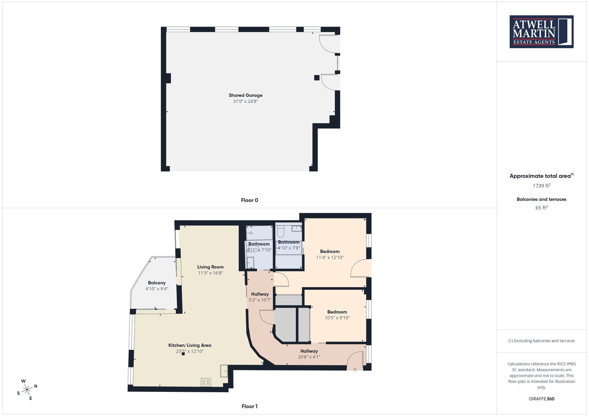 Flat 23, 9 Parsonage Way, Plymouth floorplan