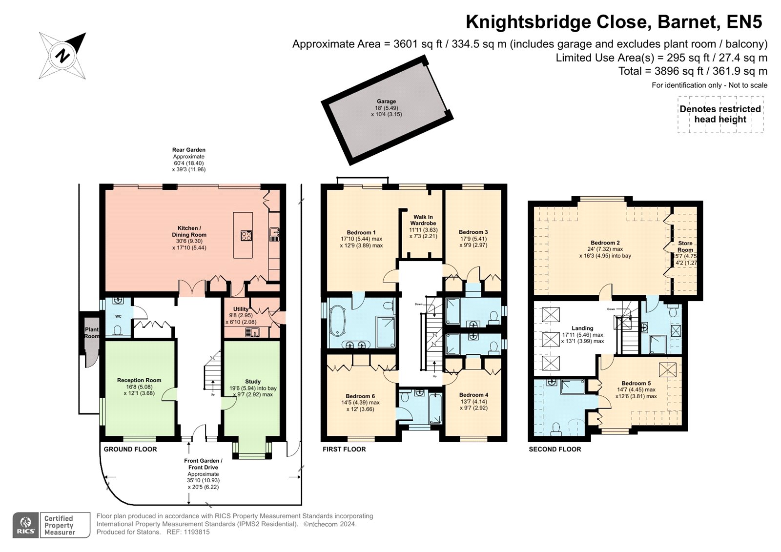 3, Knightsbridge Close, Arkley floorplan
