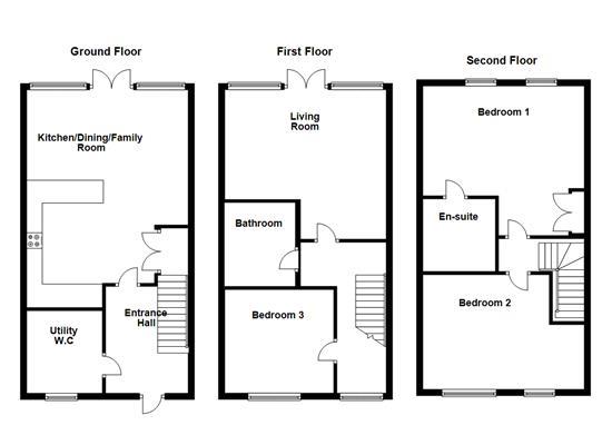 3 Bedrooms End terrace house for sale in Dramsell Rise, St. Neots PE19