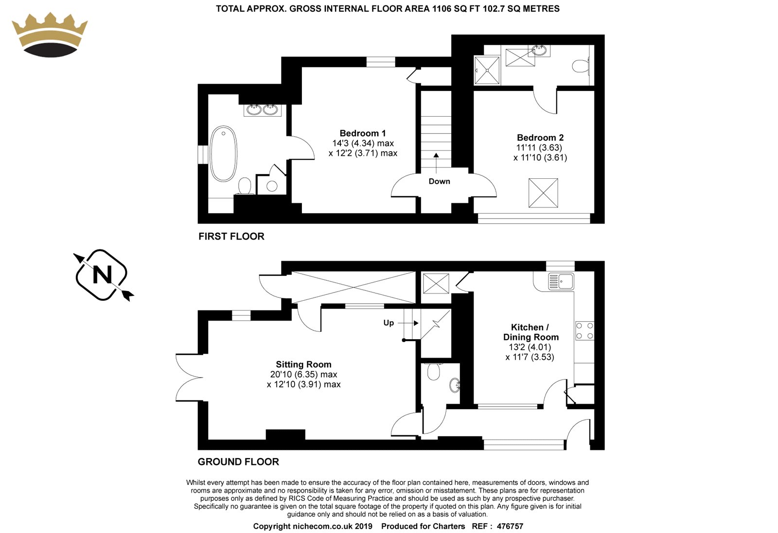 2 Bedrooms Terraced house for sale in Station Approach, Alresford, Hampshire SO24