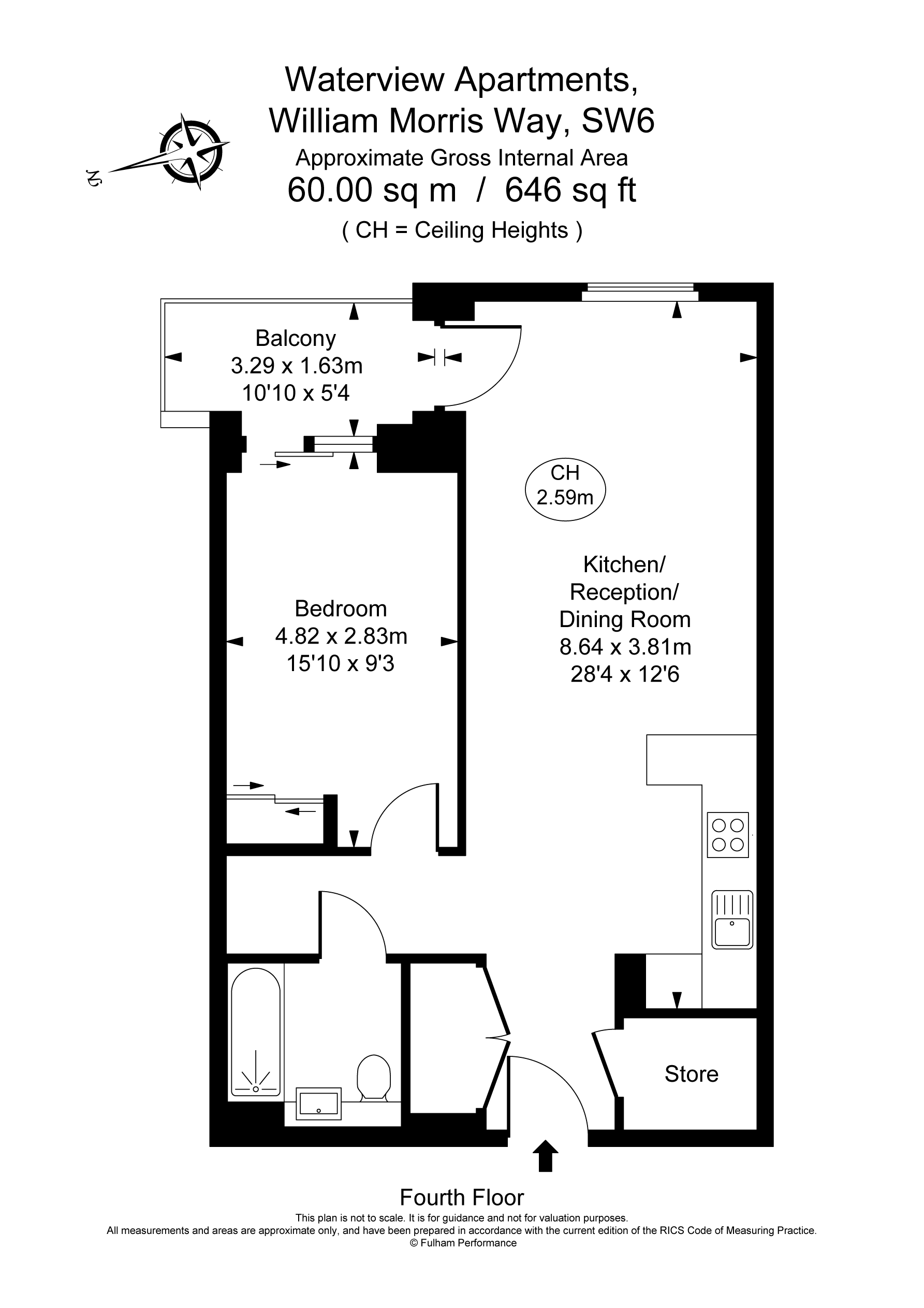 45 Waterview Apartments,, William Morris Way, London floorplan