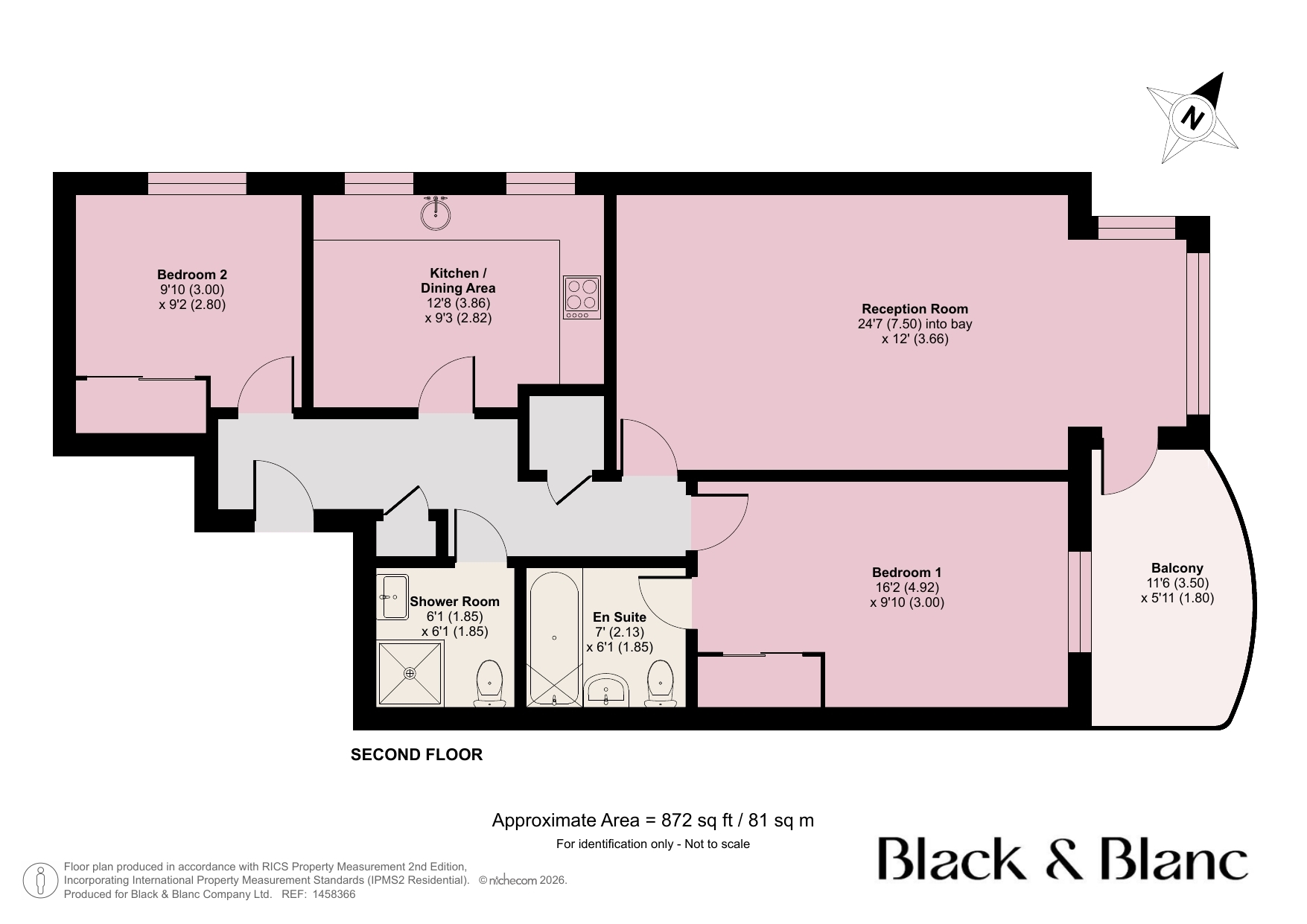 Flat 8, 5, The Avenue, Beckenham floorplan