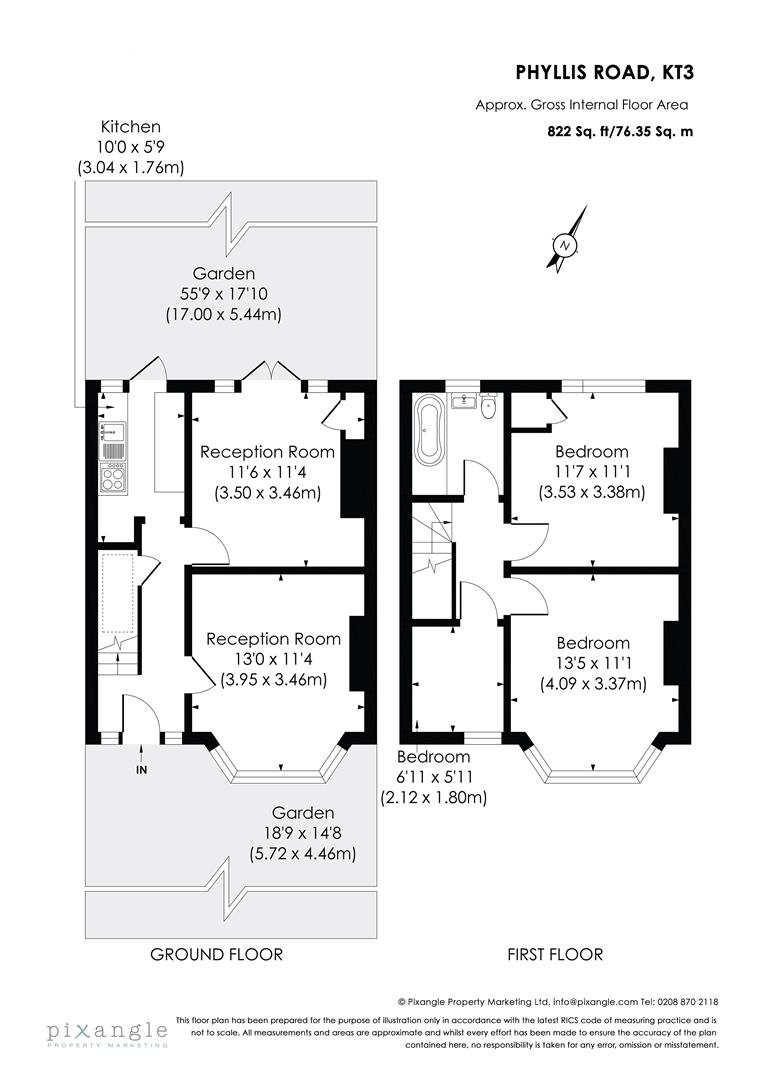 68, Phyllis Avenue, Motspur Park floorplan