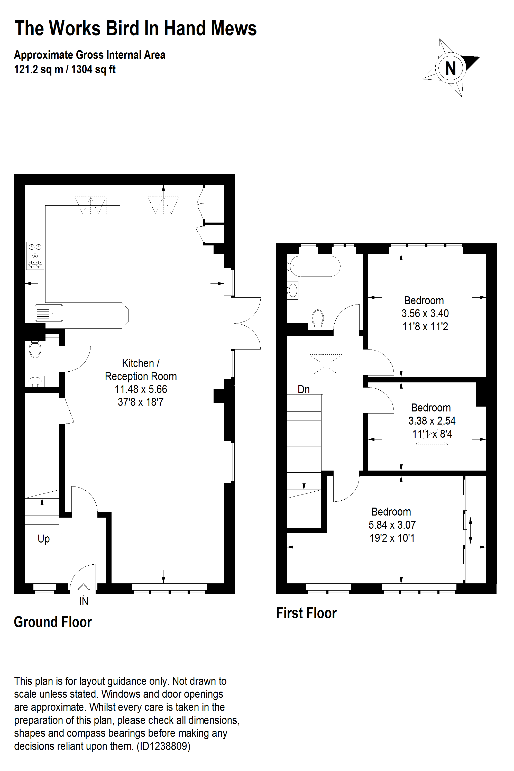 1 The Works, Bird In Hand Mews, London floorplan