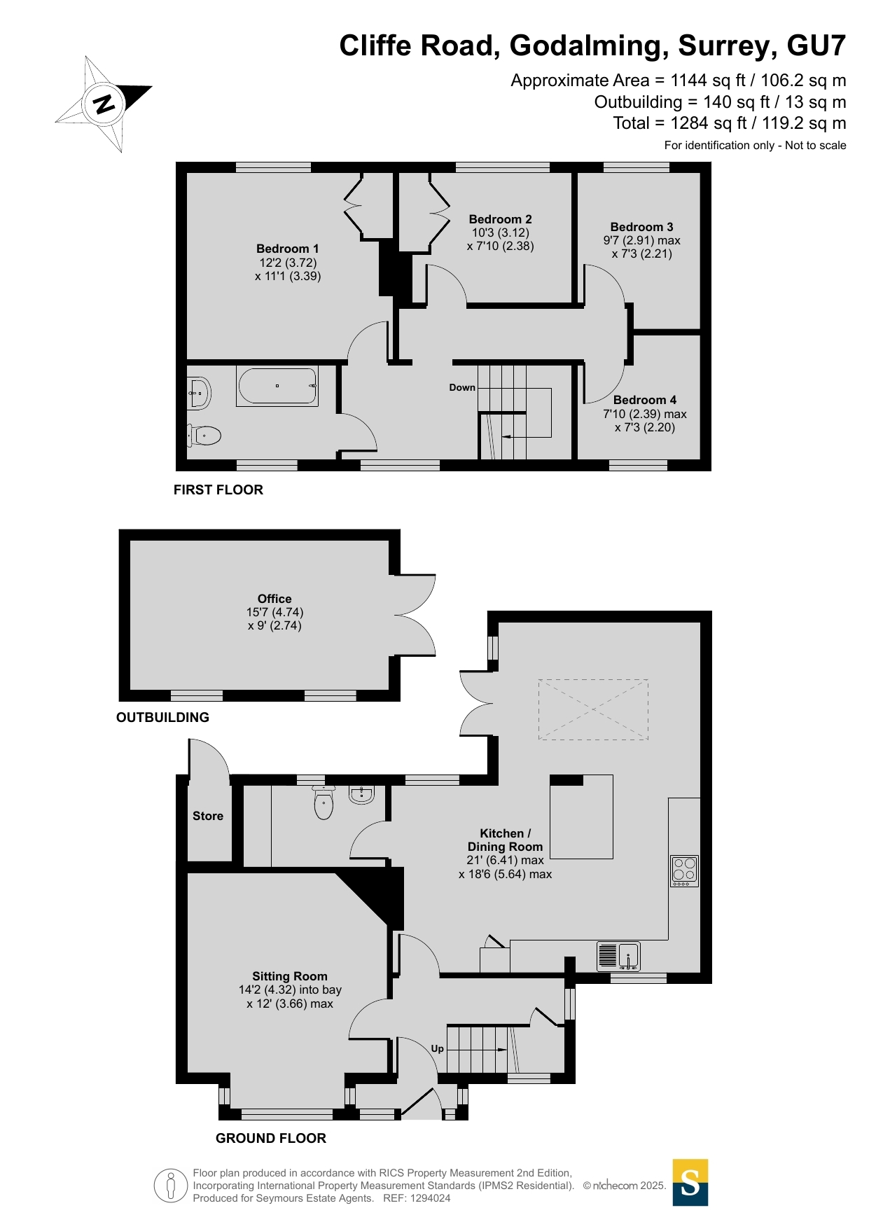 15, Cliffe Road, Surrey floorplan