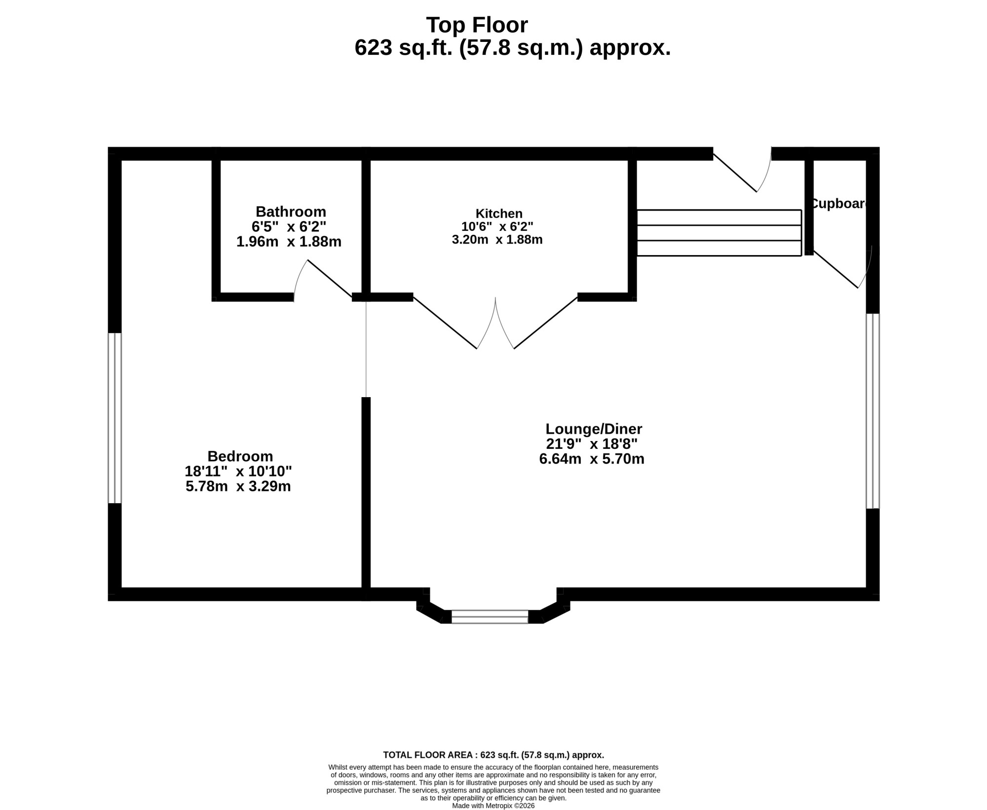 Flat 6 The Old School,, London Road, Westerham floorplan