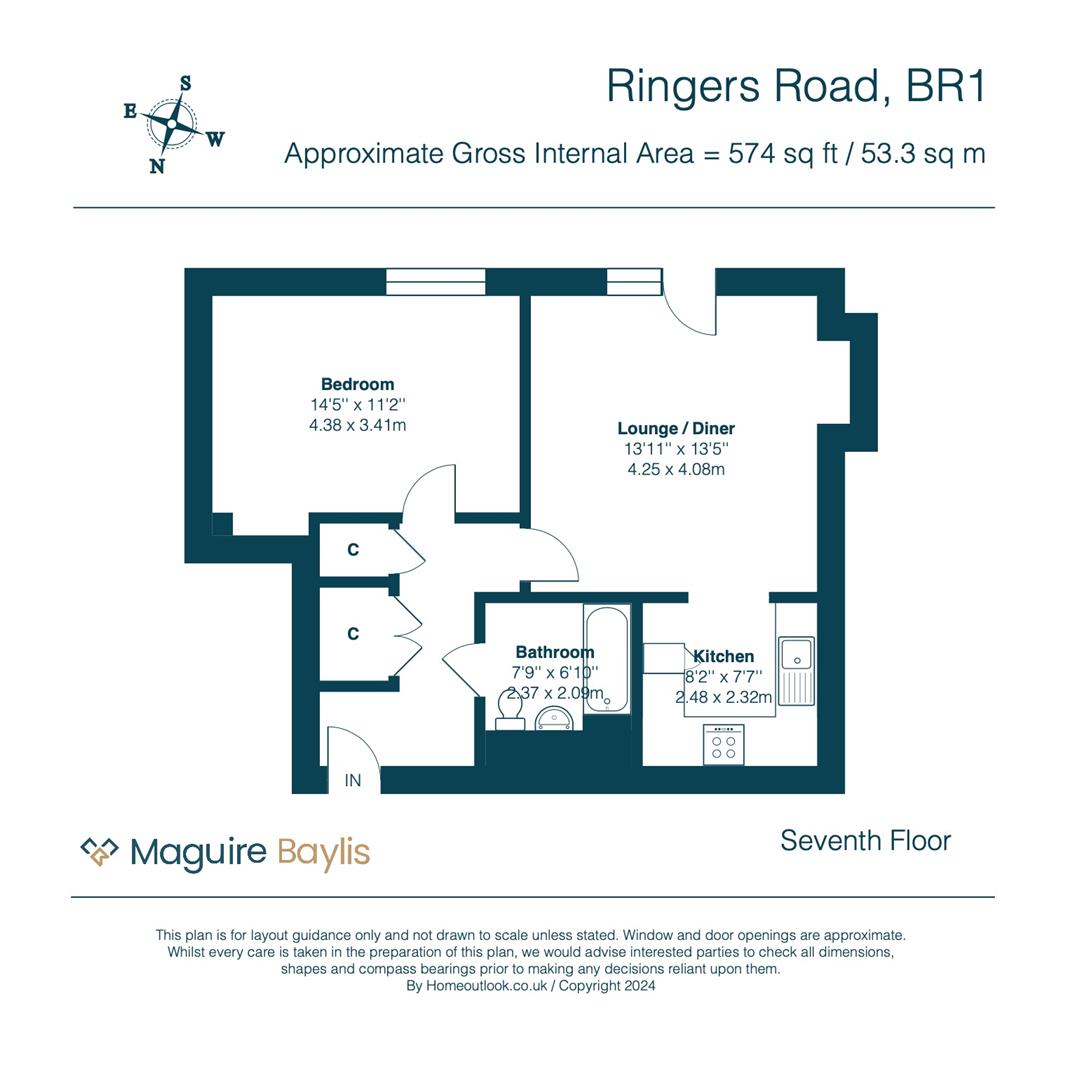 25 Henry House, Ringers Road, Bromley floorplan