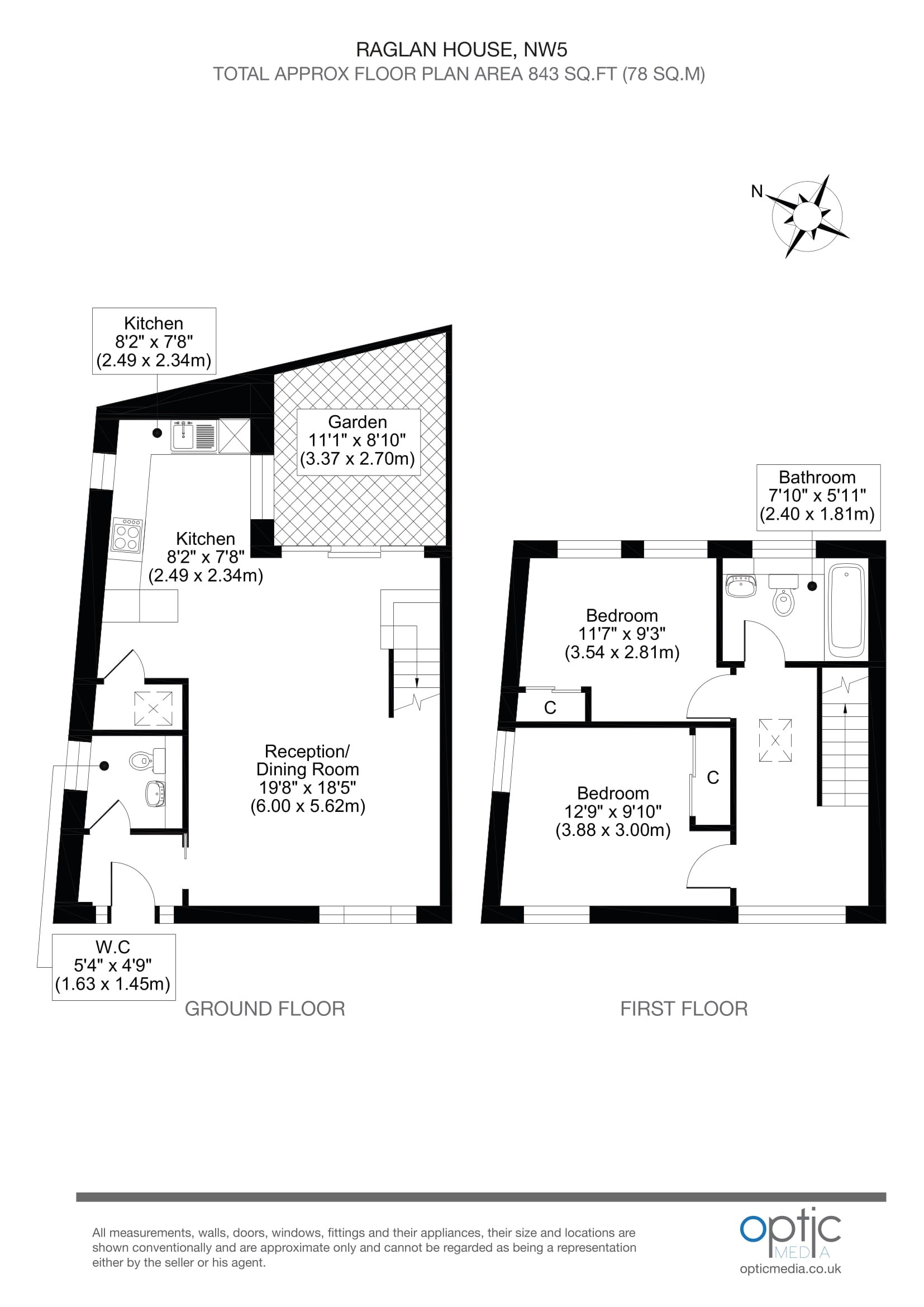 Raglan House, Raglan Street NW5, 2 bedroom end terrace house to rent