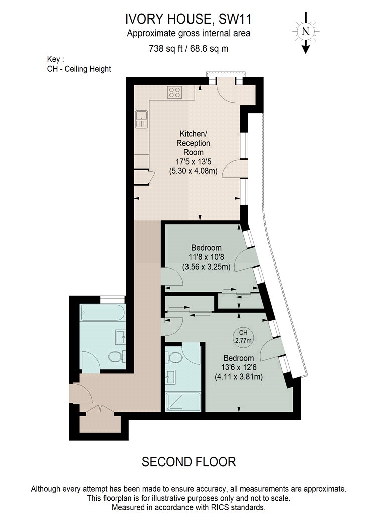 Flat 207, Ivory House,, Clove Hitch Quay, London floorplan