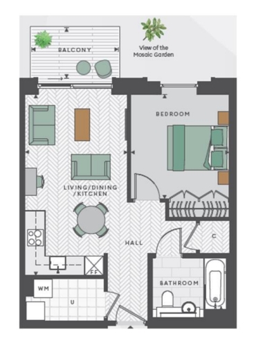 72 Bower House, Silkstream, The Hyde, London floorplan