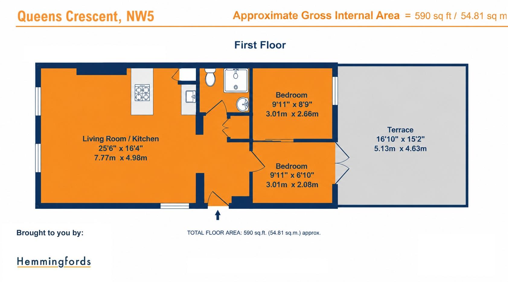 151A, Queens Crescent, London floorplan