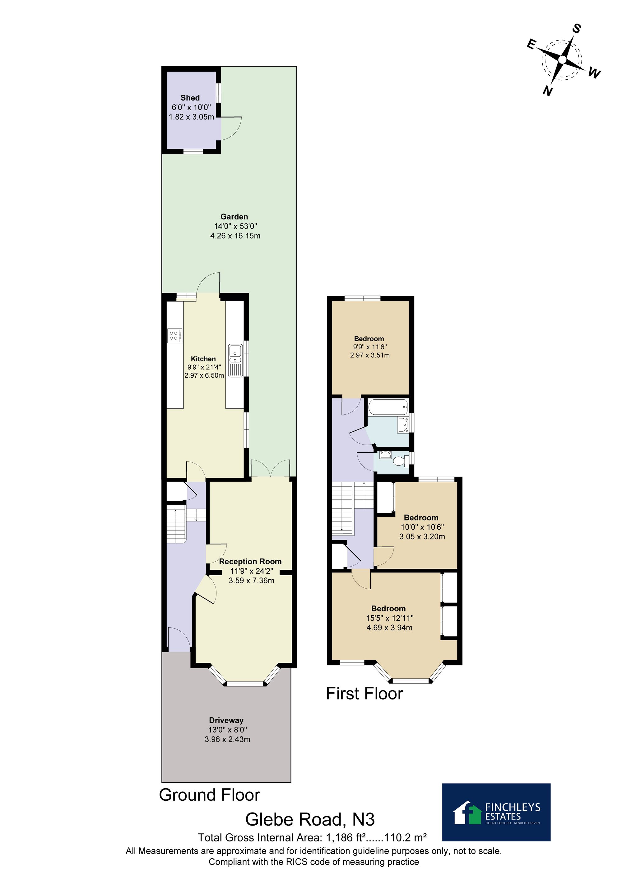 16 Glebe Road, London floorplan