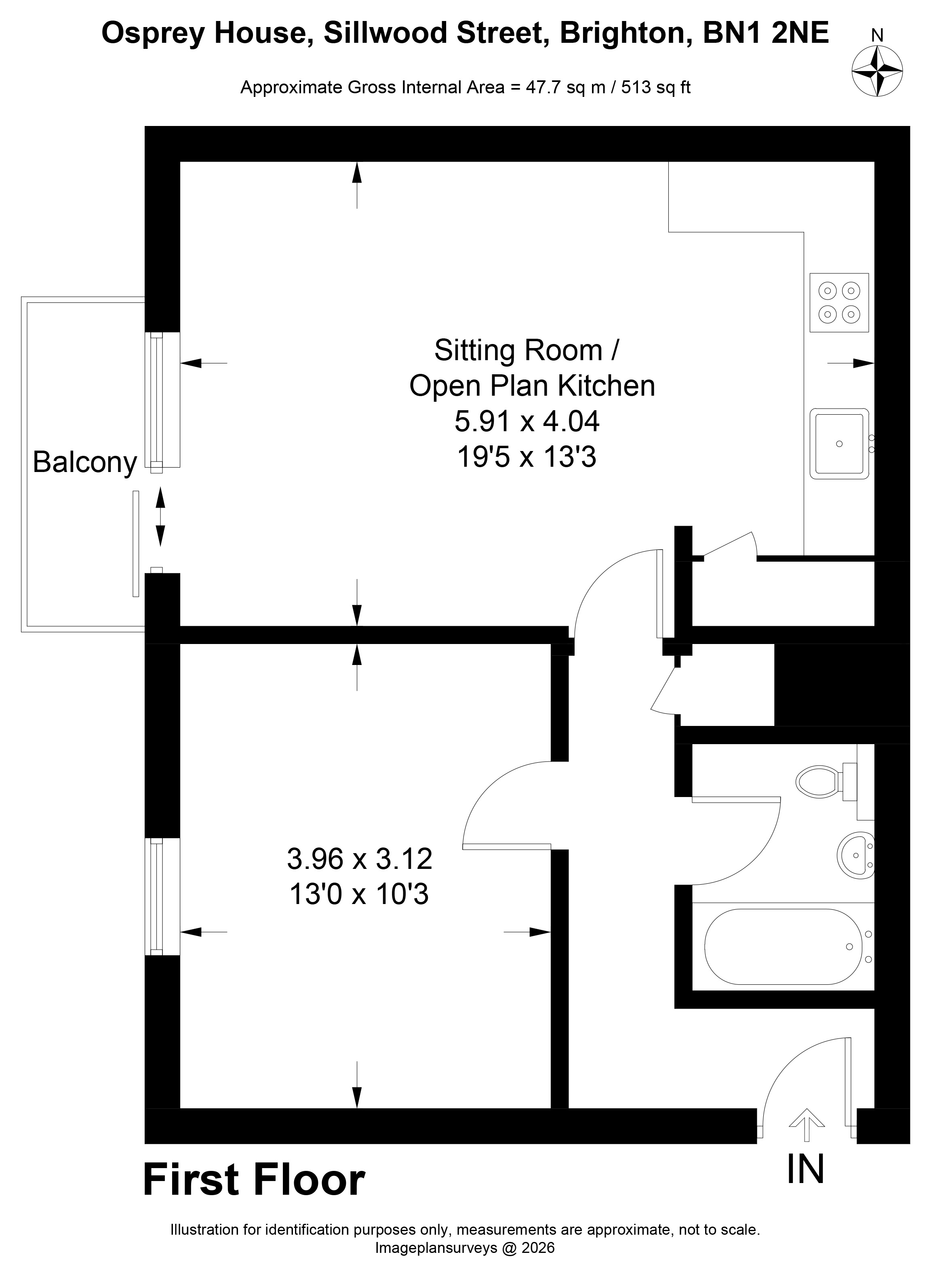 4 Osprey House, Sillwood Place, Brighton floorplan