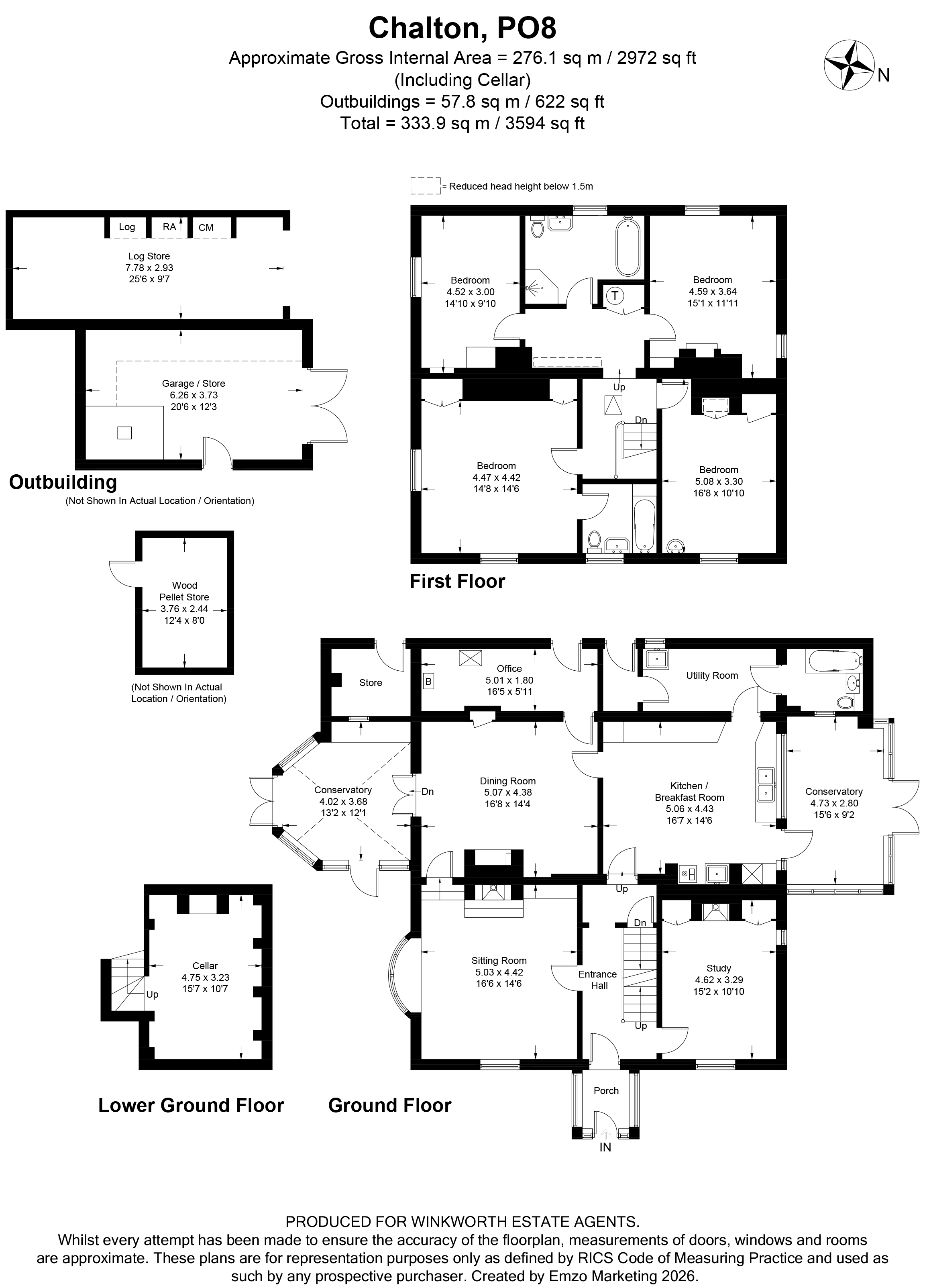 Woodcroft House,, Chalton, Hampshire floorplan