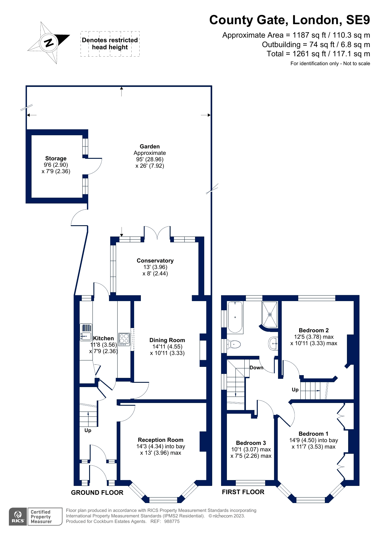 34, County Gate, London floorplan