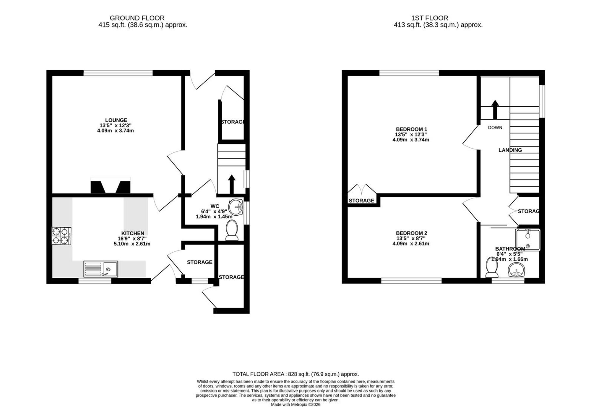 116 Kirkstone Road, Chesterfield floorplan