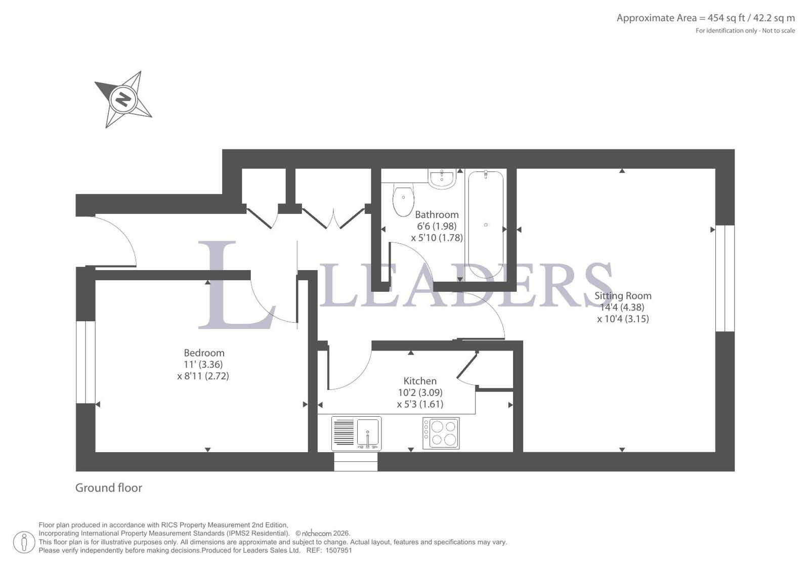 Flat 1, Headington Court, 78, Tanfield Road, Croydon floorplan