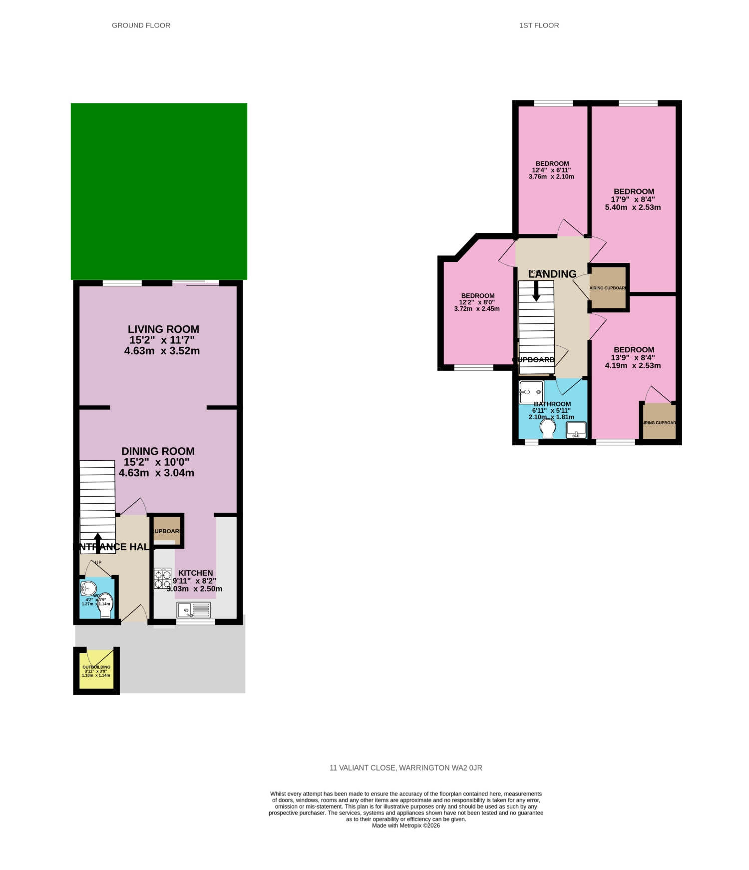 11, Valiant Close Padgate, Warrington floorplan
