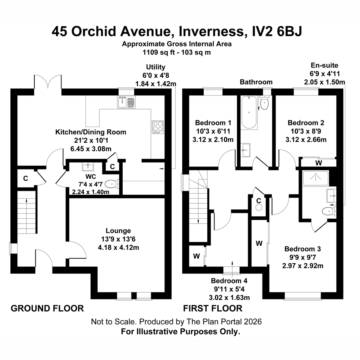 45, Orchid Avenue, Inverness floorplan