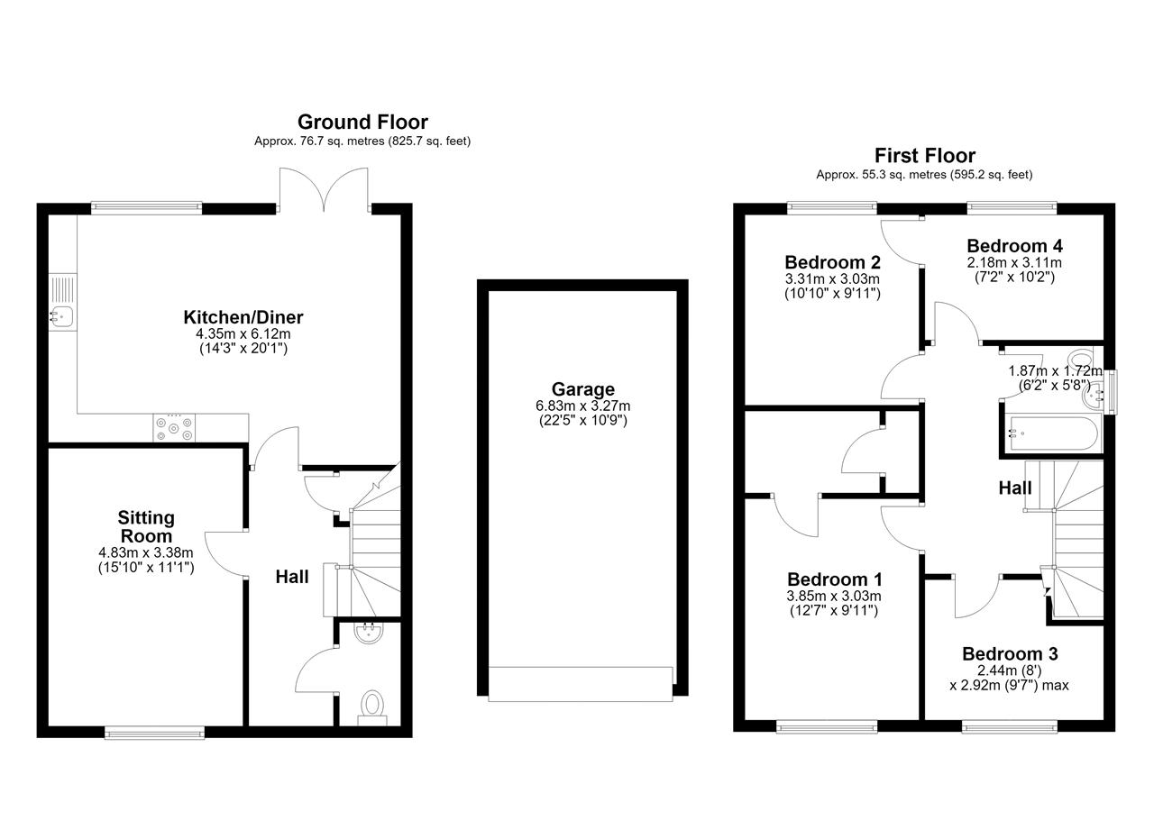 9, Teal Walk, Biddenham floorplan