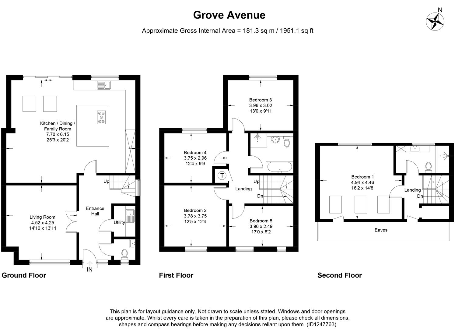 47, Grove Avenue, Harpenden floorplan