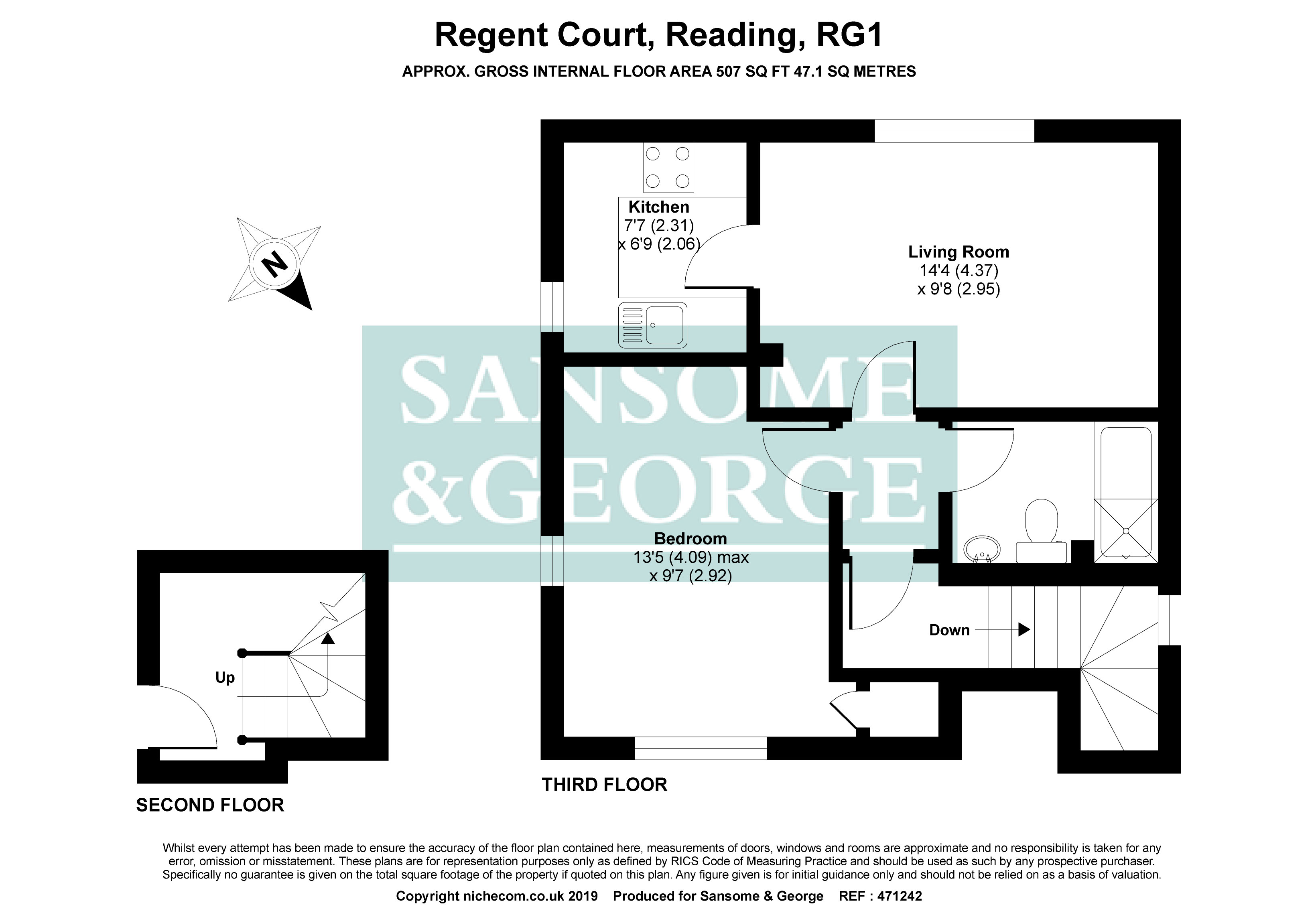 1 Bedrooms Flat for sale in Regent Court, Reading, Berkshire RG1