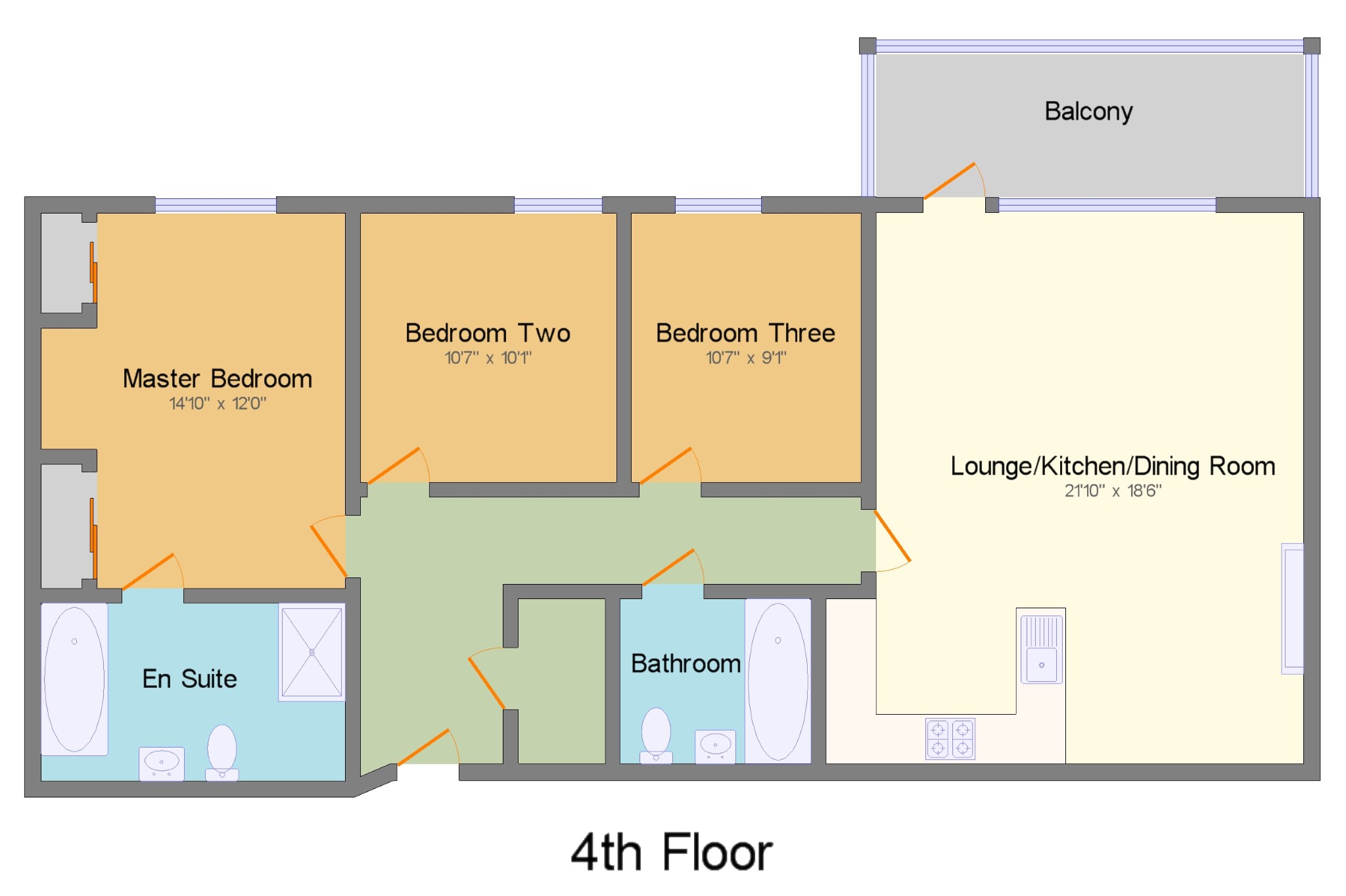3 bed flat for sale in Marina Heights, Pearl Lane, Gillingham, Kent ME7