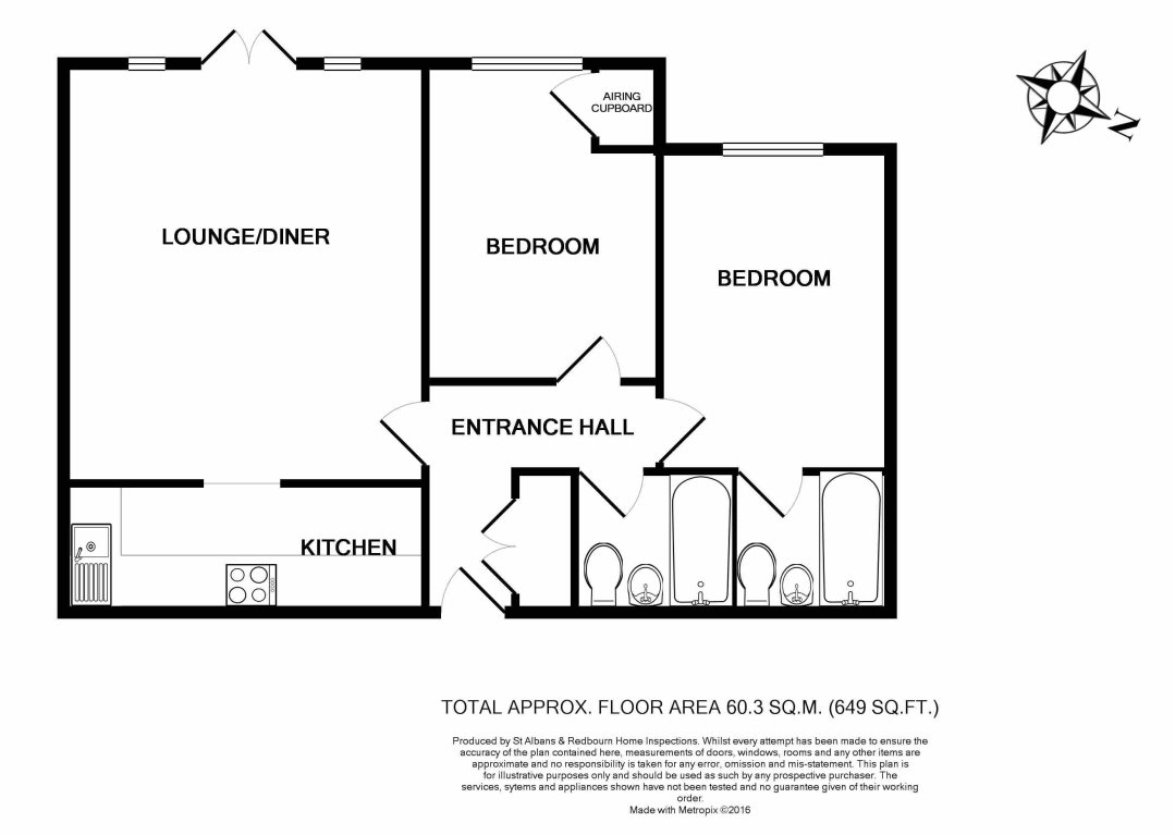 2 Bedrooms Flat to rent in Park View Close, St.Albans AL1