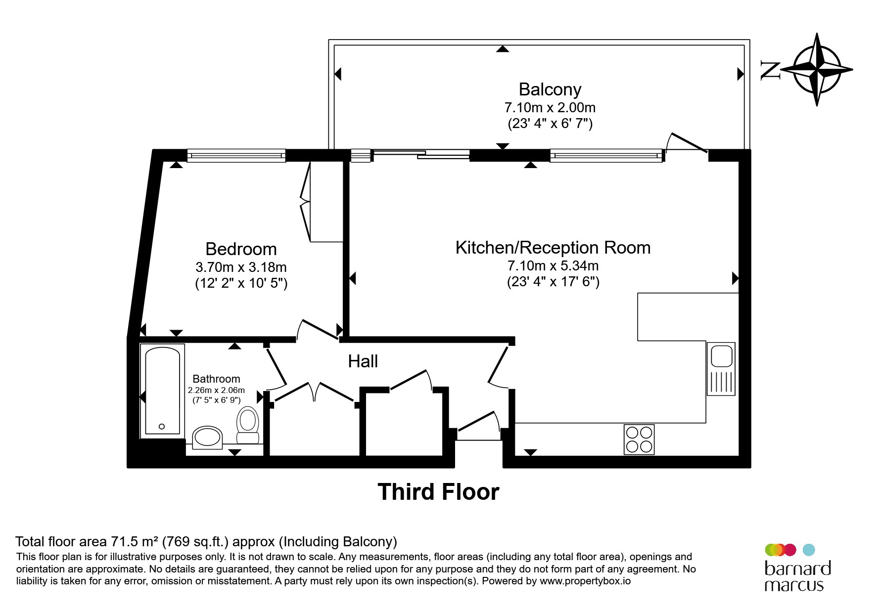 136, George View House, 36, Knaresborough Drive, London floorplan