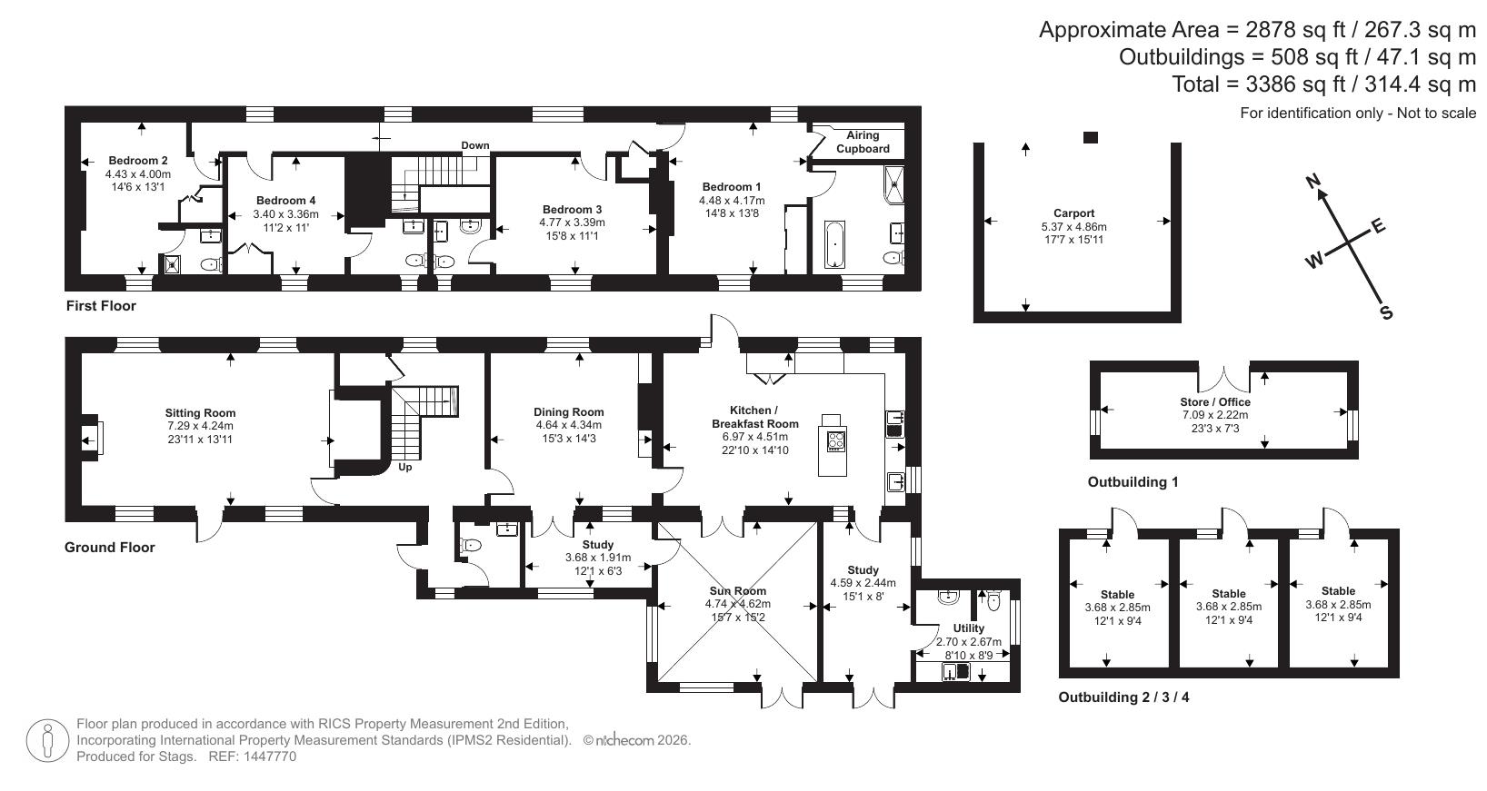 Marsh Mills Cottage, Bridgwater floorplan