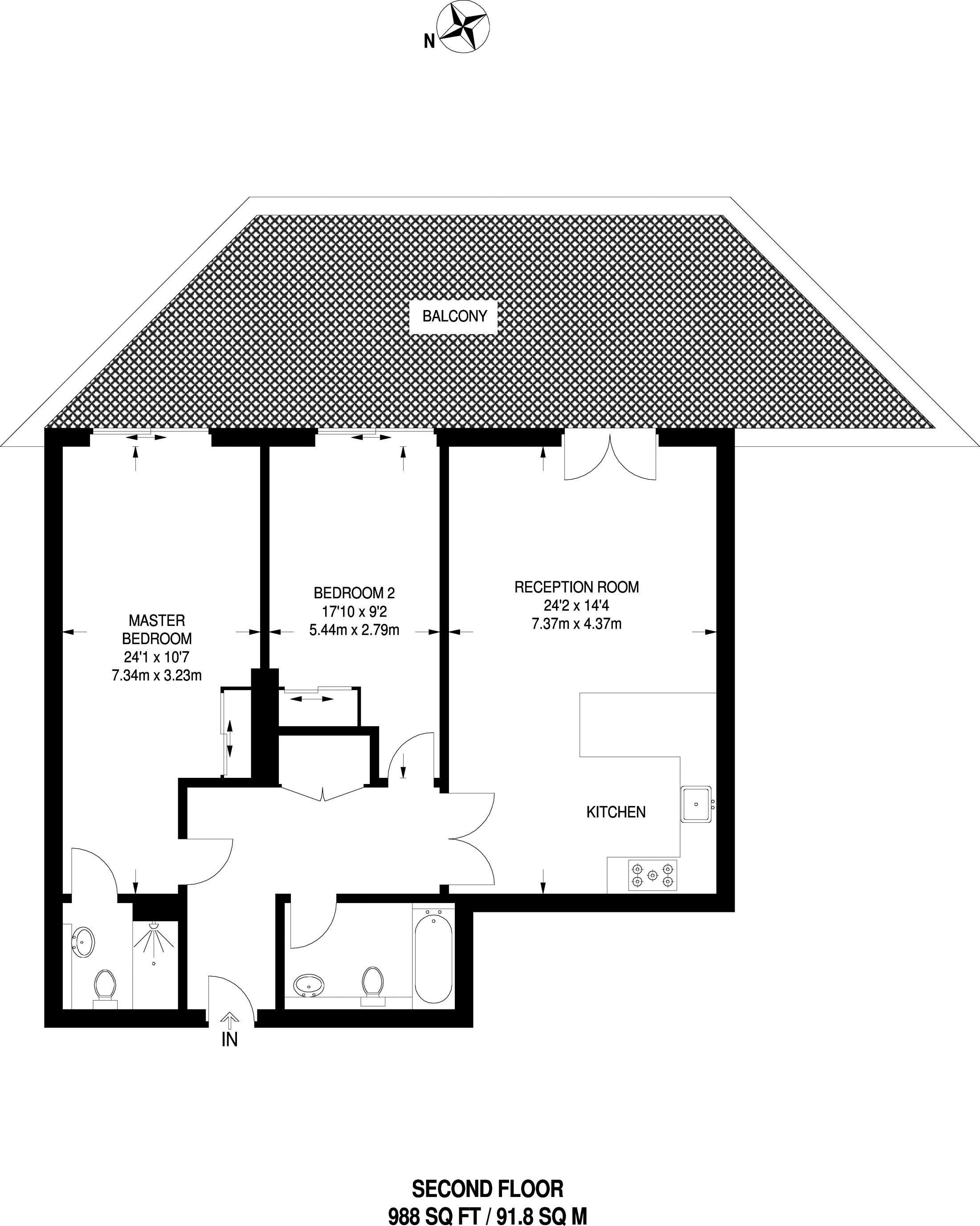 2 Bedrooms Flat to rent in Muswell Hill, Muswell Hill N10