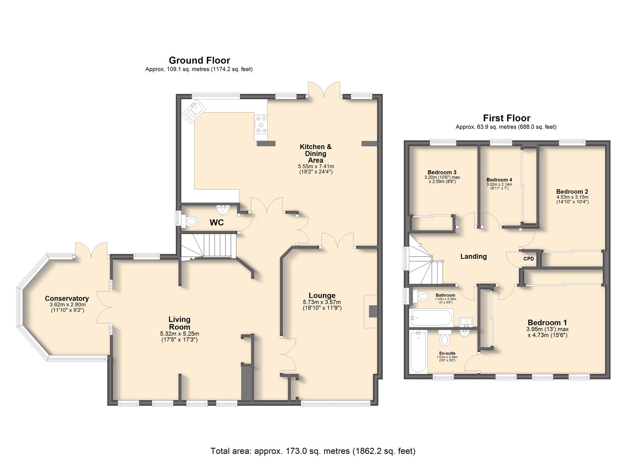 14 Blenheim Close, Sheffield floorplan