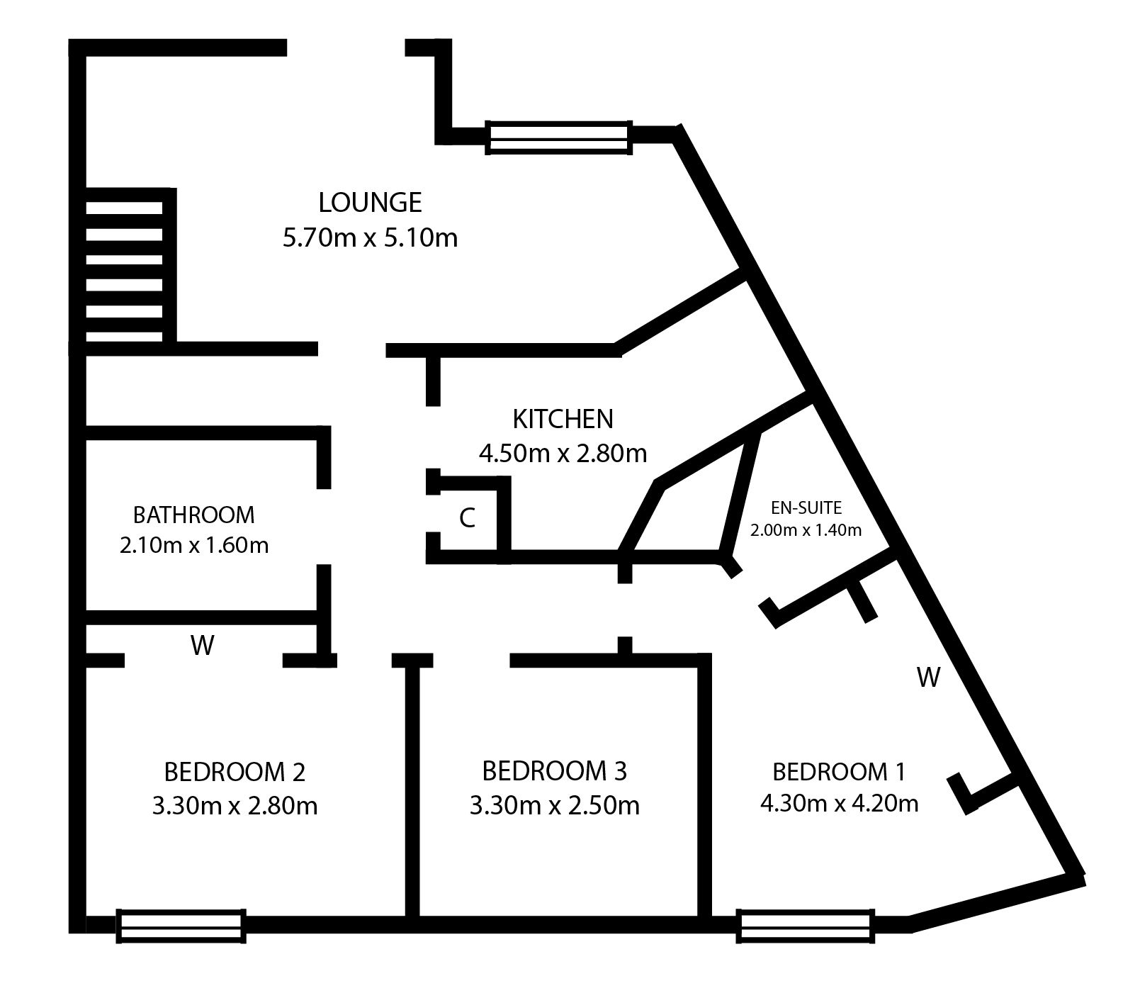 3 Bedrooms Flat for sale in 86c, Station Road, Stirling FK7