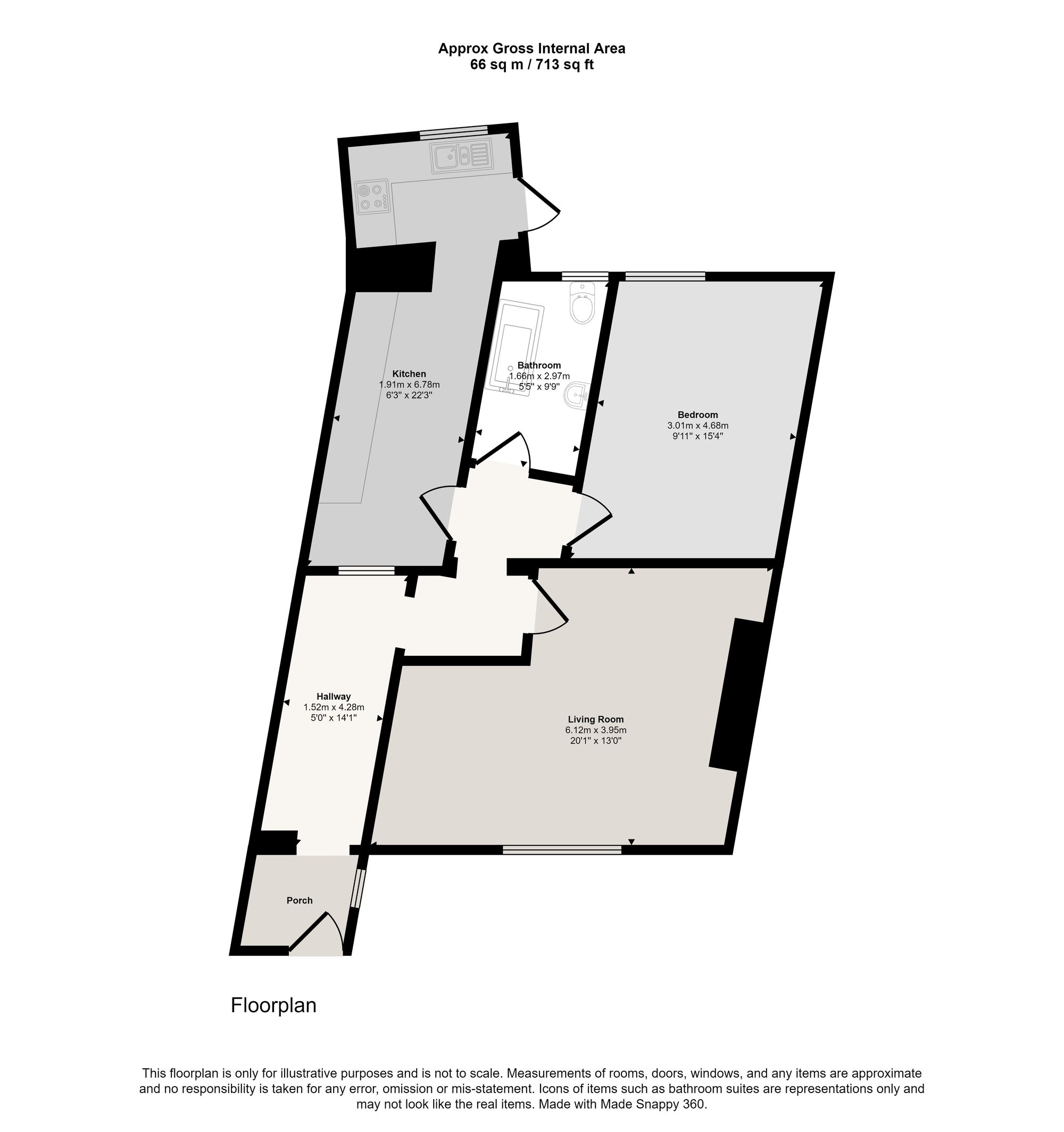 Flat D, 178 Knollys Road, London, London floorplan