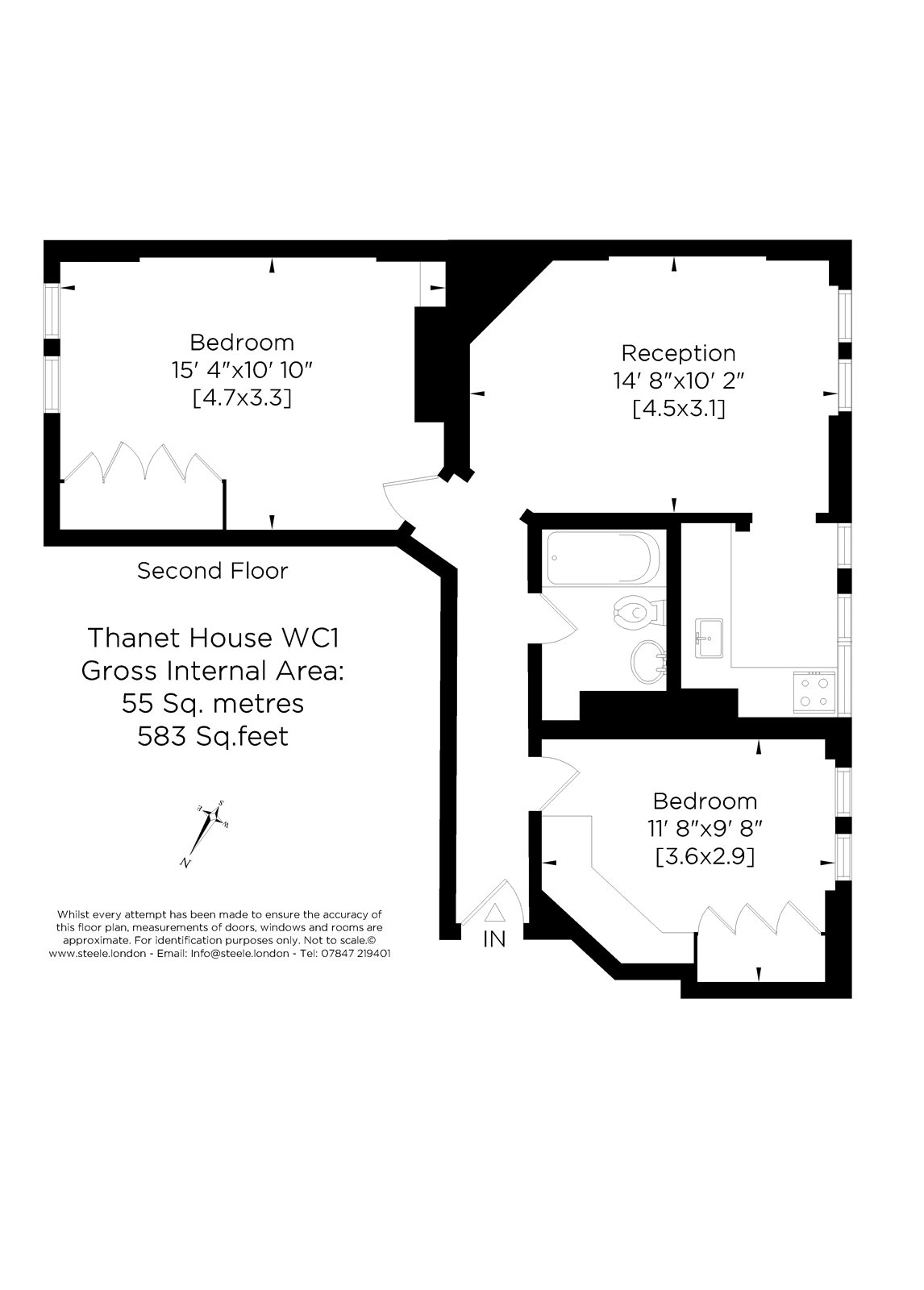 2 Bedrooms  to rent in Thanet House, Thanet Street, London WC1H