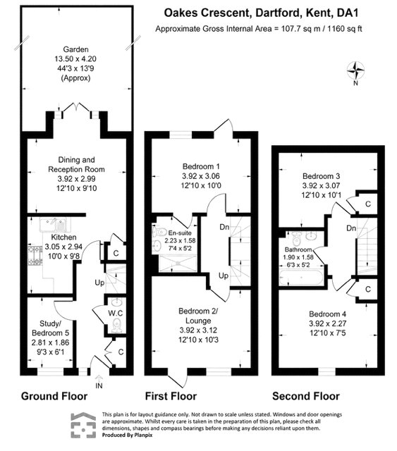 54, Oakes Crescent, Kent floorplan